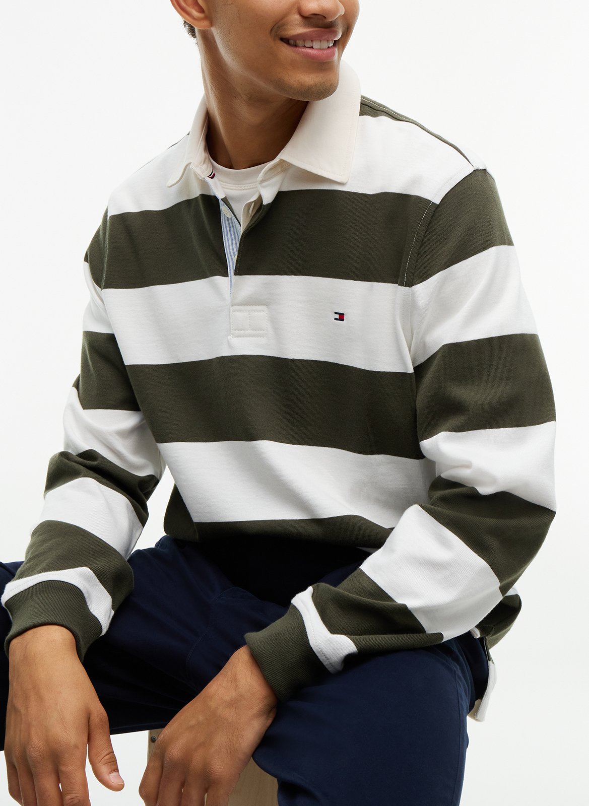 Polo droit en coton TOMMY HILFIGER Vert