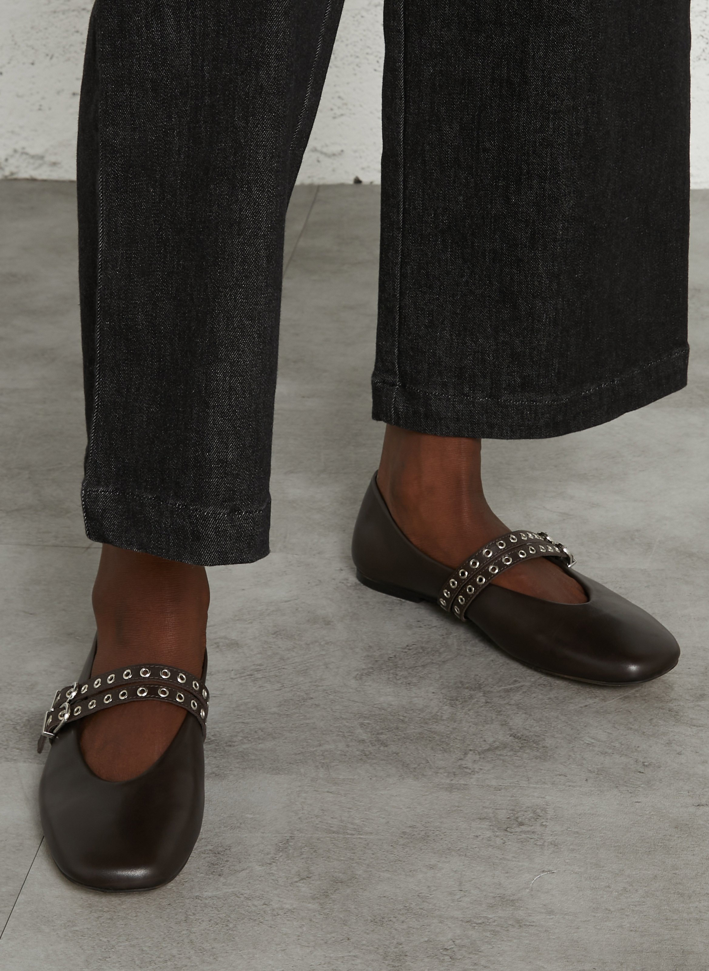 Ballerines en cuir MELLOW YELLOW Marron