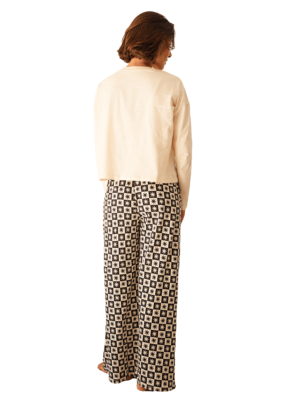 Ensemble de pyjama long ample imprimé WE ARE JOLIES Noir
