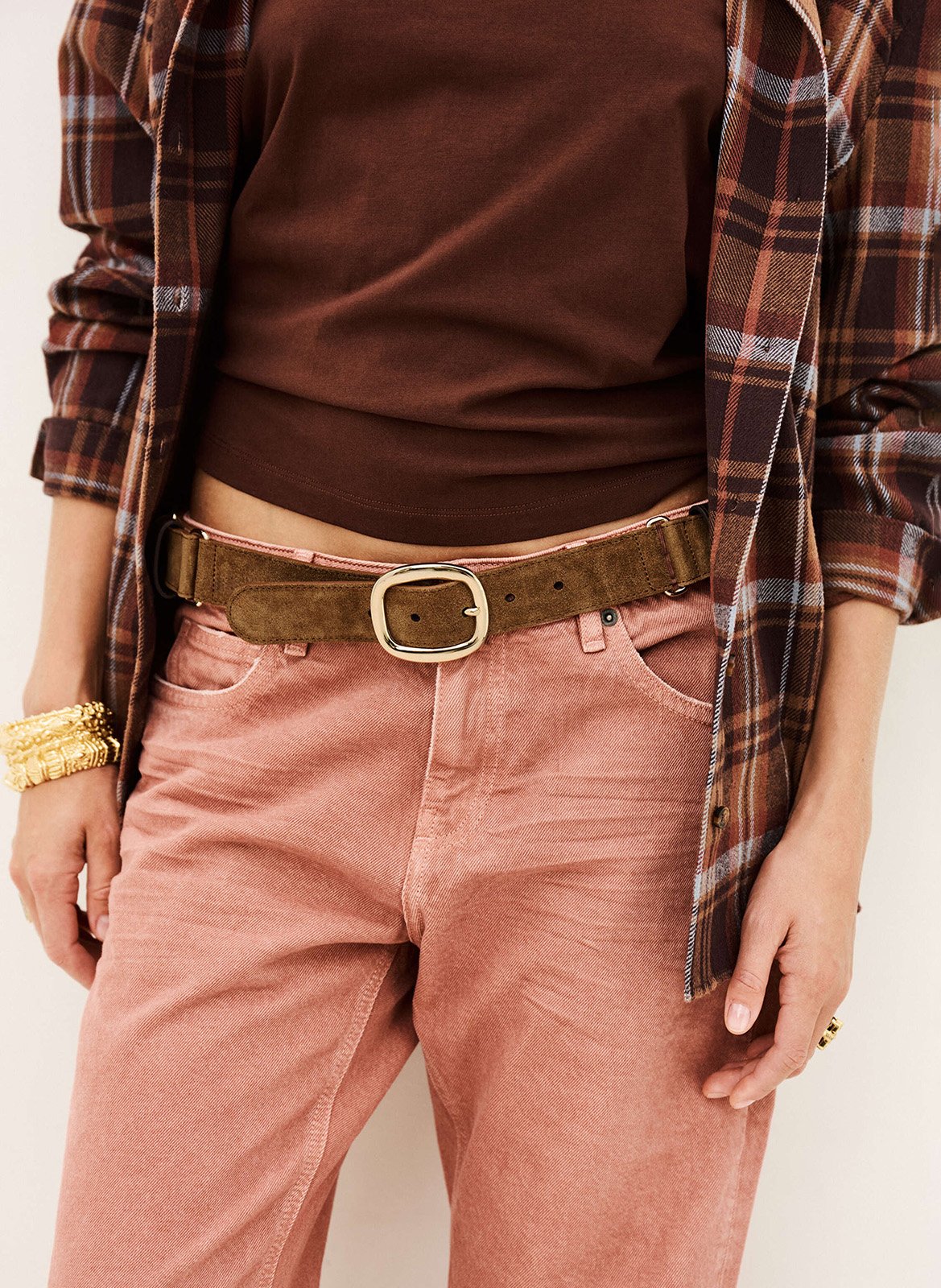 Ceinture en cuir BA&SH Marron