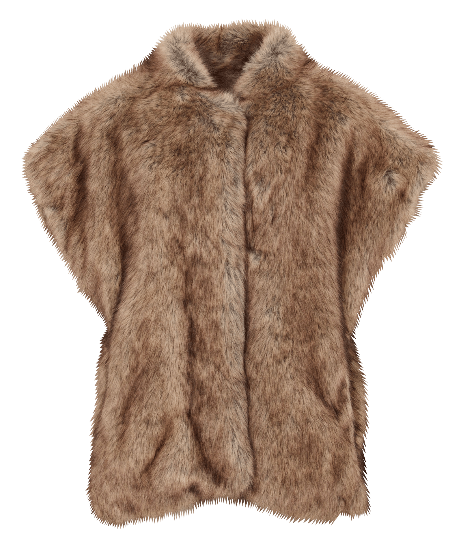 Manteau ample sans manches en fourrure synthétique MOMONI Marron