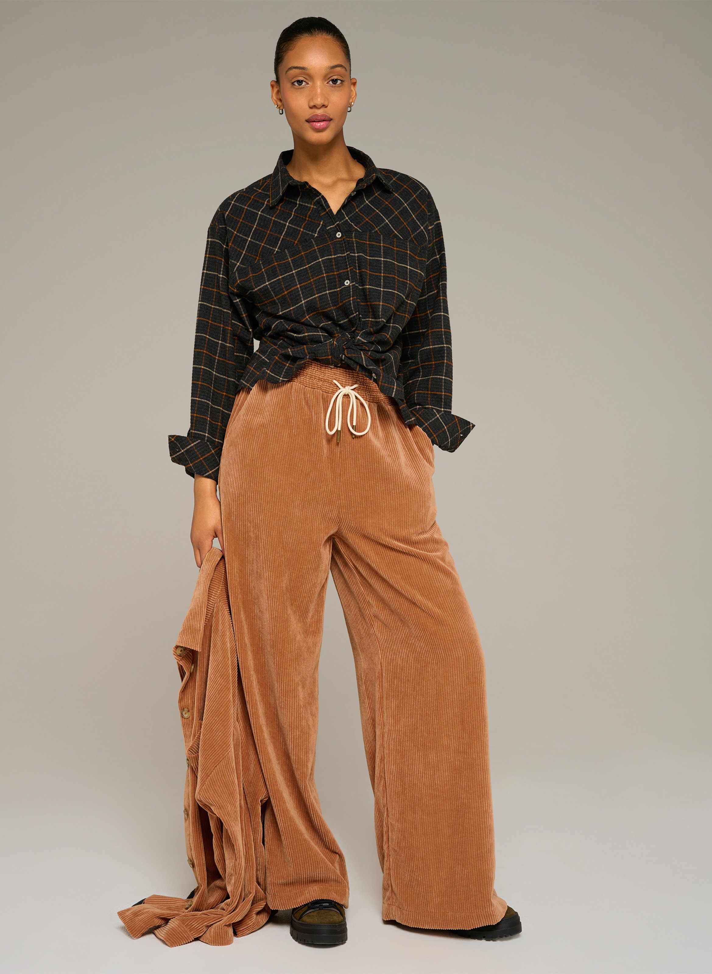 Weite Cordhose COTELAC ACOTE Braun