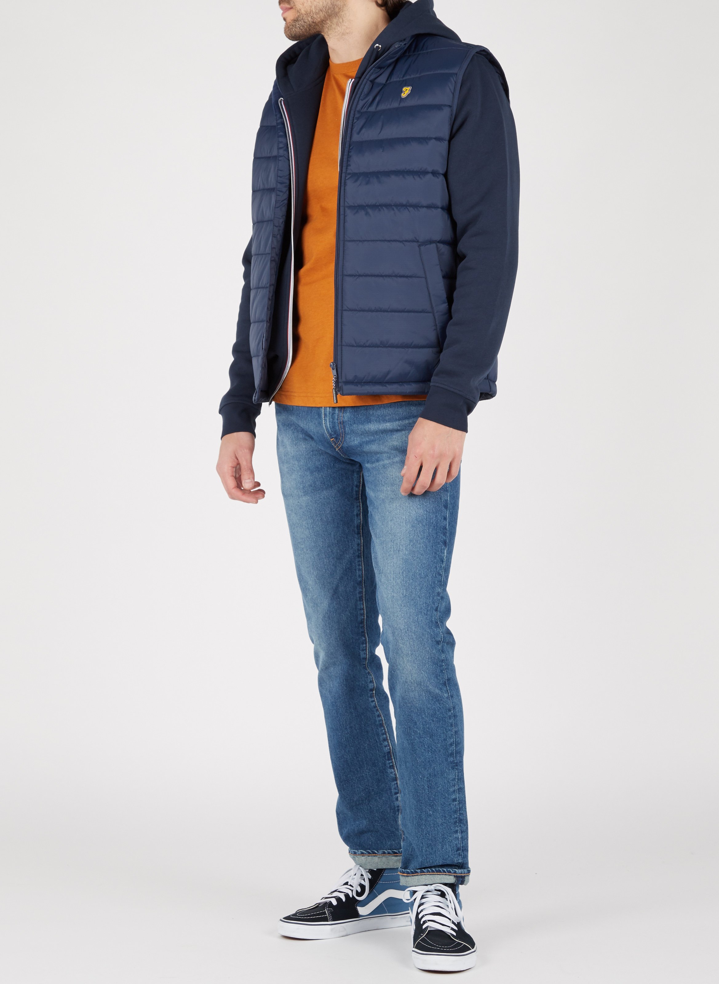 Regular-fit sweater van joggingstof met capuchon FAGUO Blauw