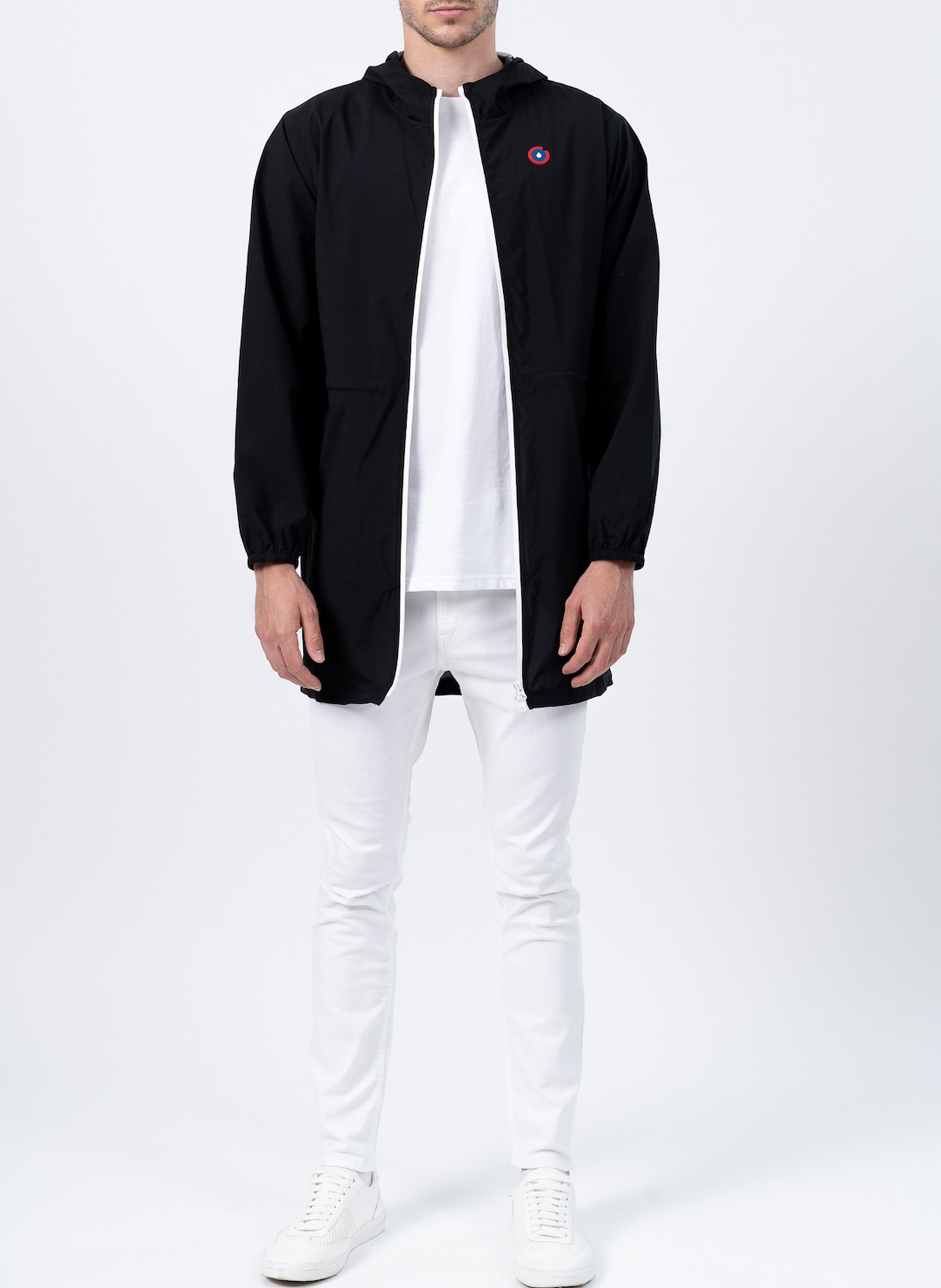 Long convertible hooded raincoat FLOTTE Black