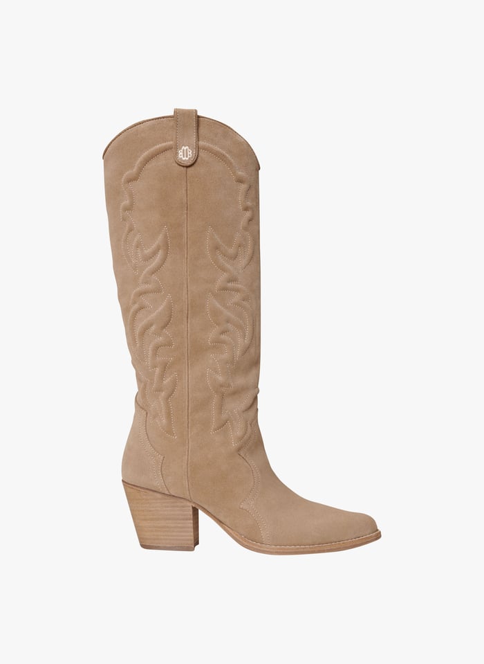 Boots santiag discount femme beige