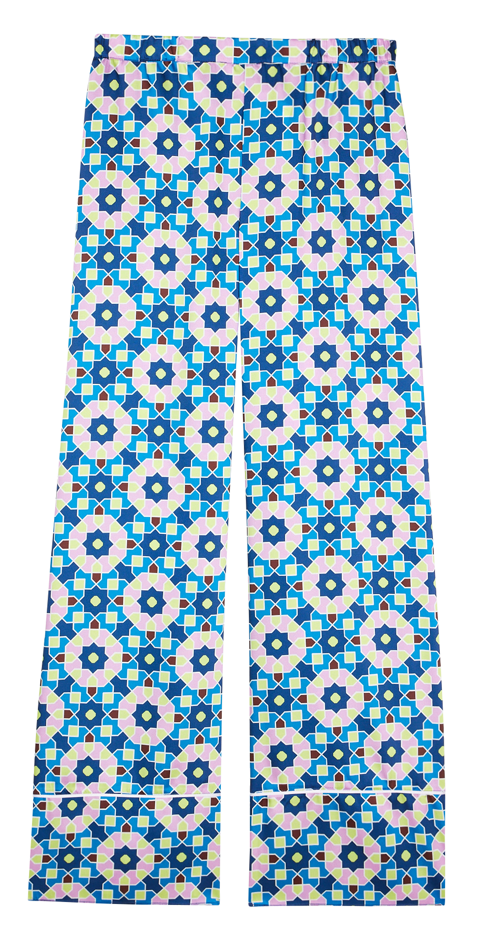 Pantalon large et fluide imprimé  PERSONA by Marina Rinaldi Bleu