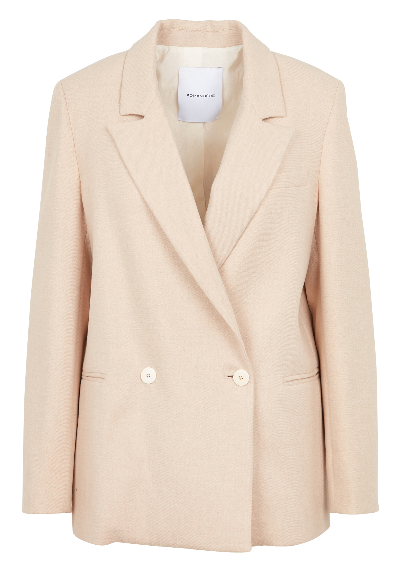 Veste droite col tailleur POMANDERE Beige