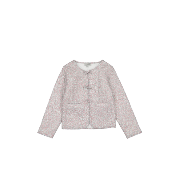 Veste col rond réversible en coton bio  PETITE LUCETTE Multicolore