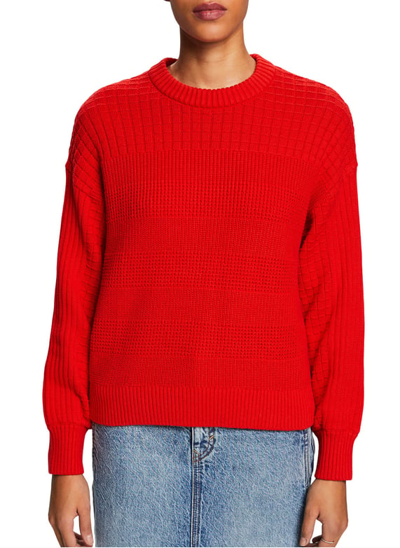 ESPRIT Maglione Lungo Donna Dolcevita In Misto Cotone - Taglio Dritto