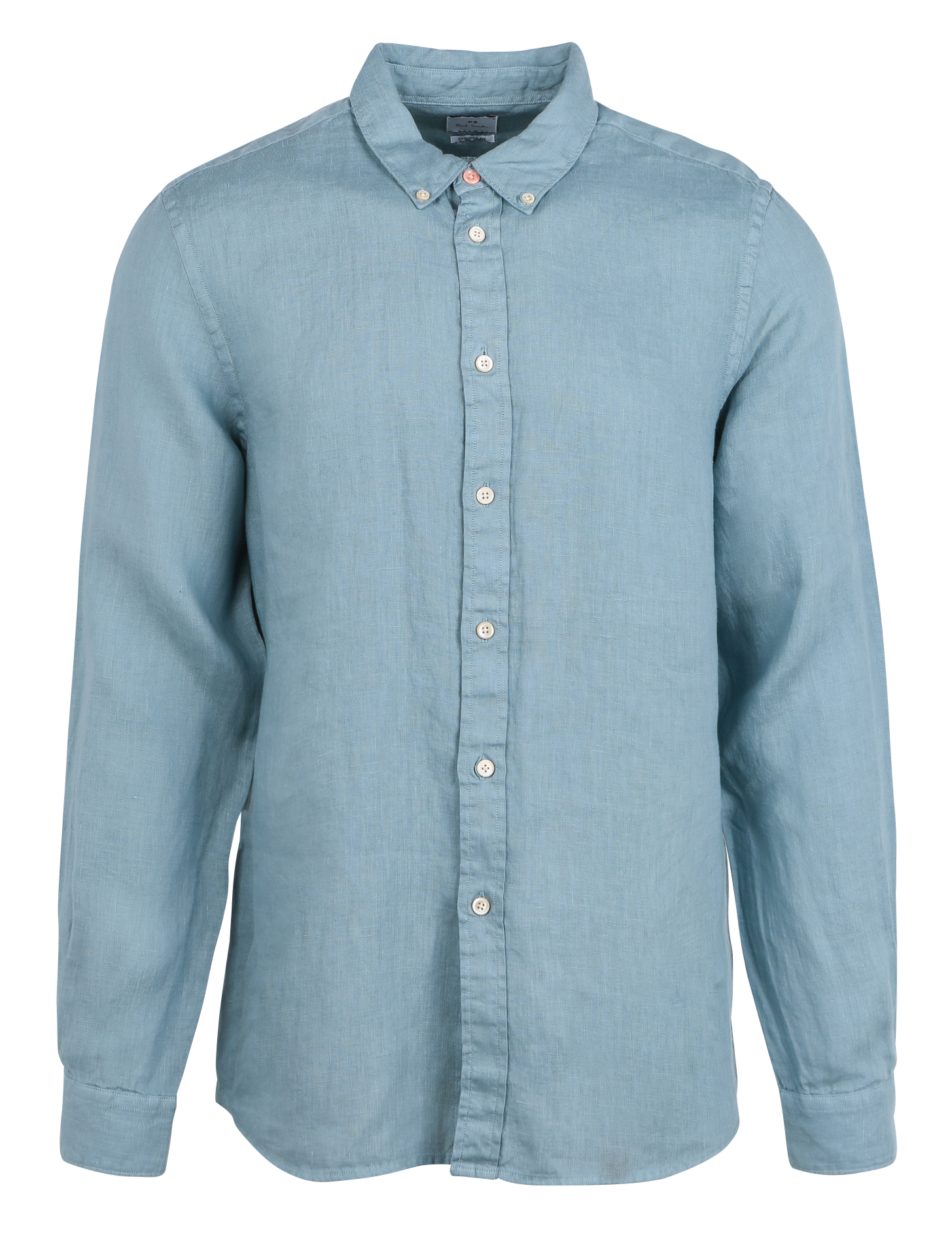 Regular-fit linen shirt with cutaway collar PAUL SMITH Blue