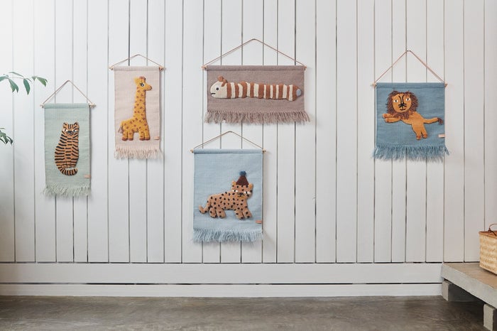 Wool wall tapestry OYOY LIVING DESIGN Pink