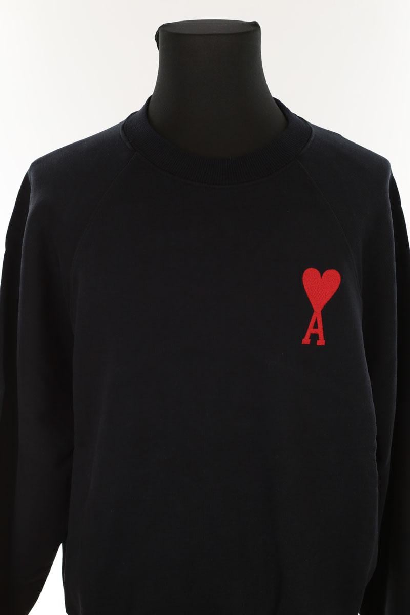 Cotton sweater AMI PARIS - Seconde Main Black