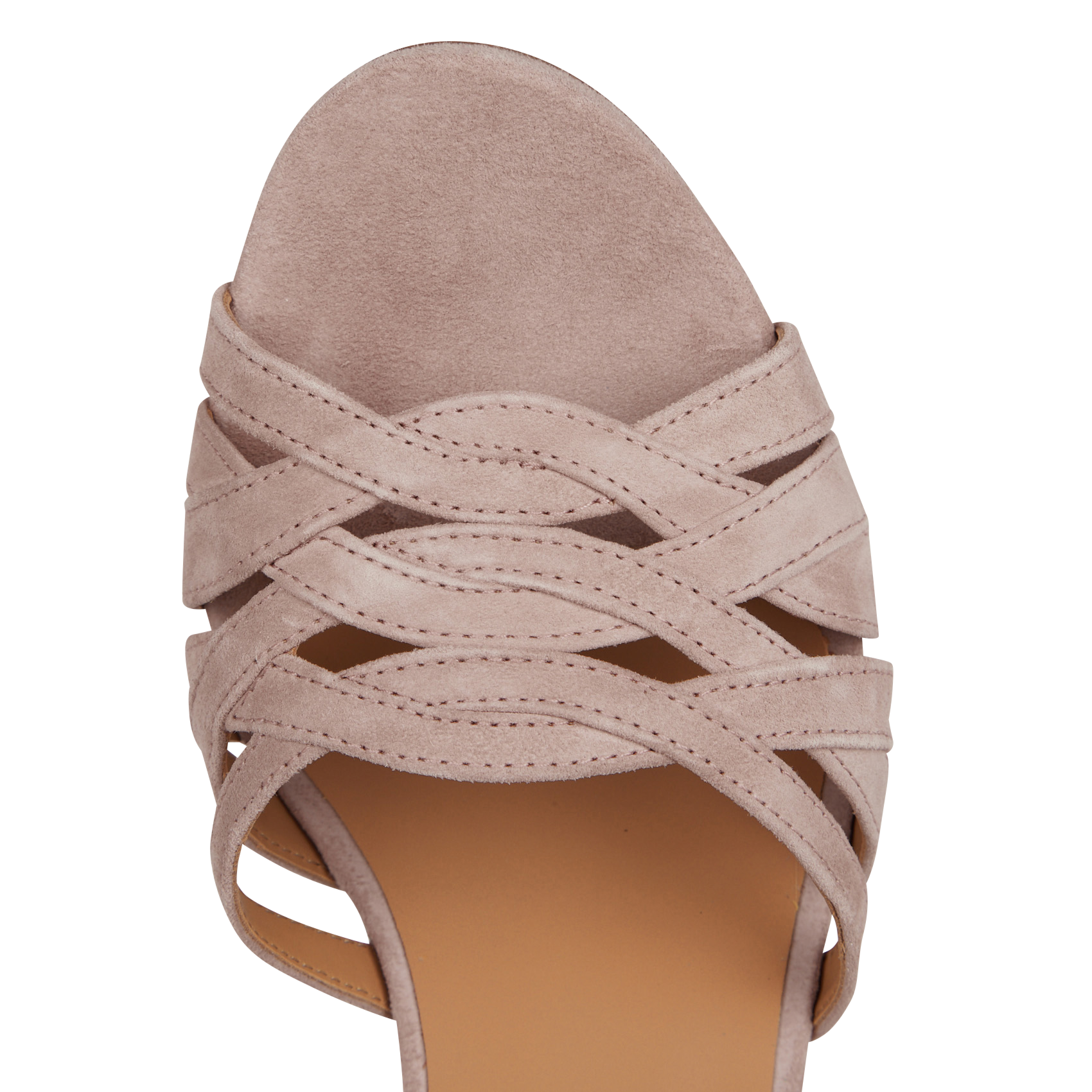 Heeled suede sandals BOBBIES Pink