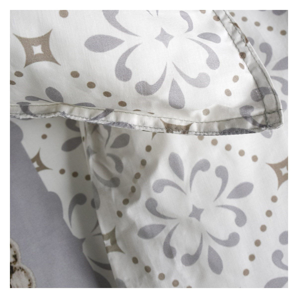 Floral printed cotton bedding set TODAY LINGE DE MAISON White