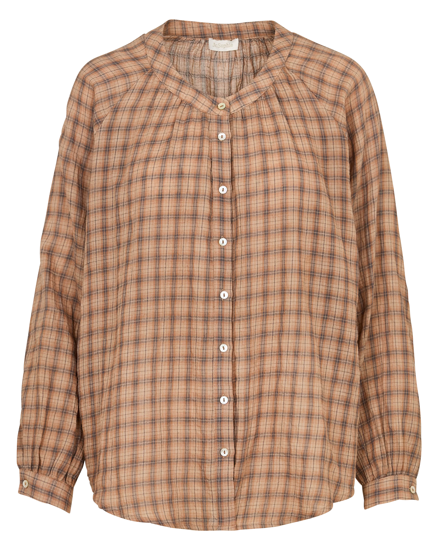 Oversize-Hemd aus Baumwollmix JC SOPHIE Braun