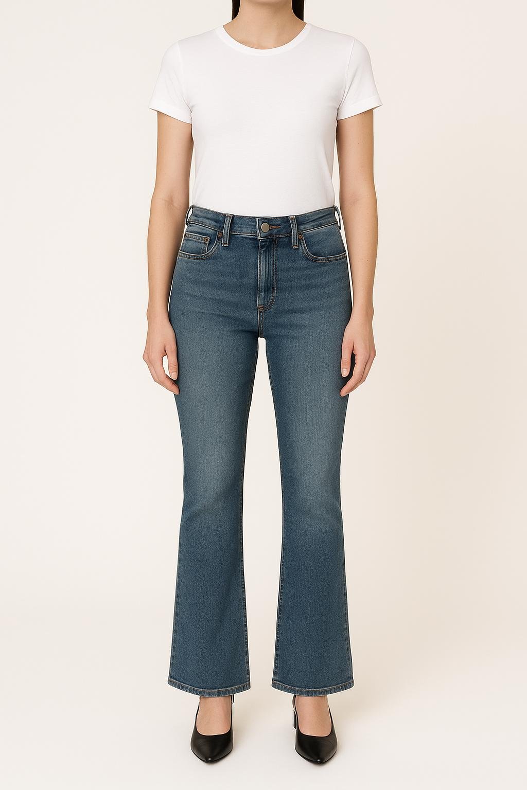 Cropped slim jeans with studs LEVI'S - Seconde main Blue