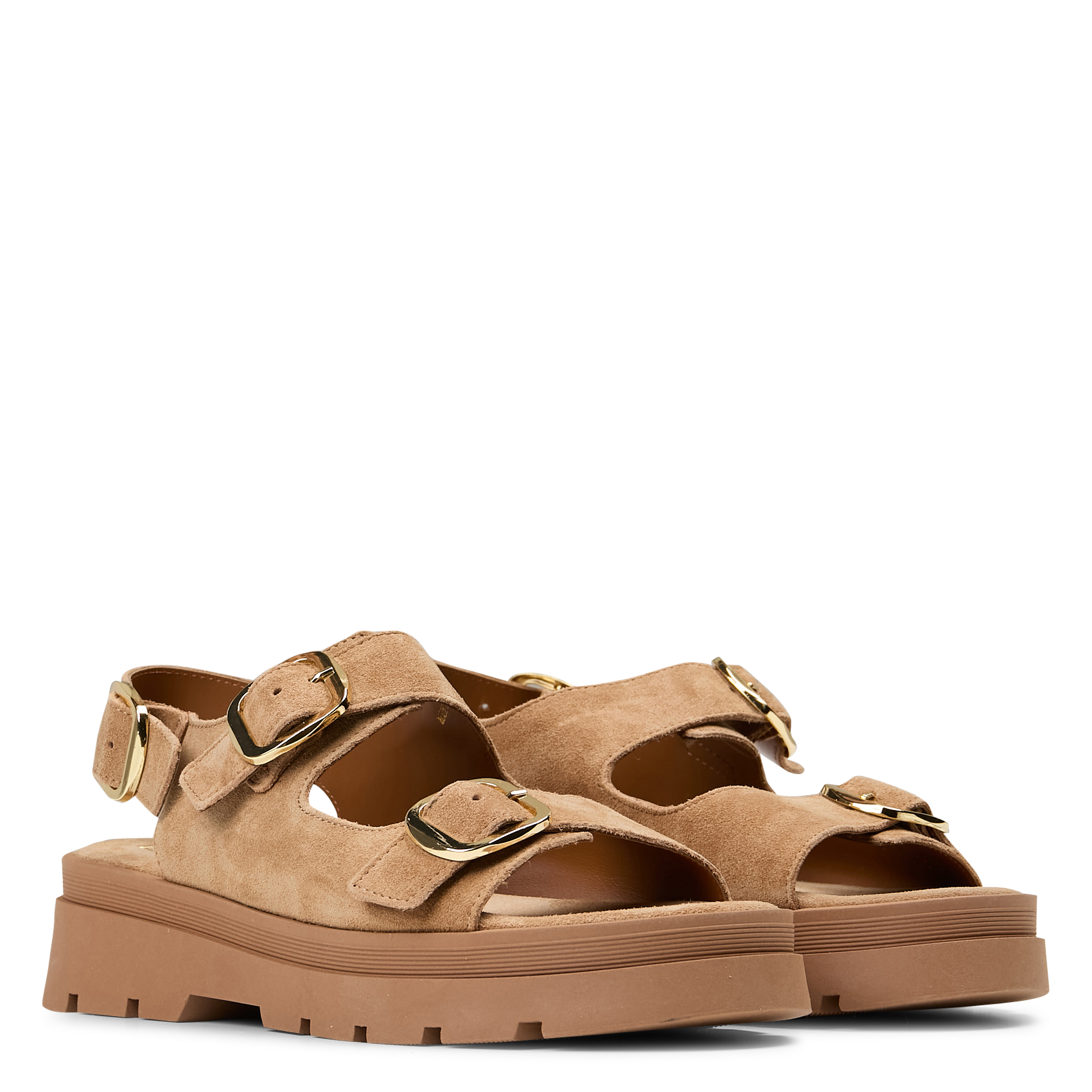 Espadrilles aus Wildleder mit Keilabsatz BOCAGE Beige