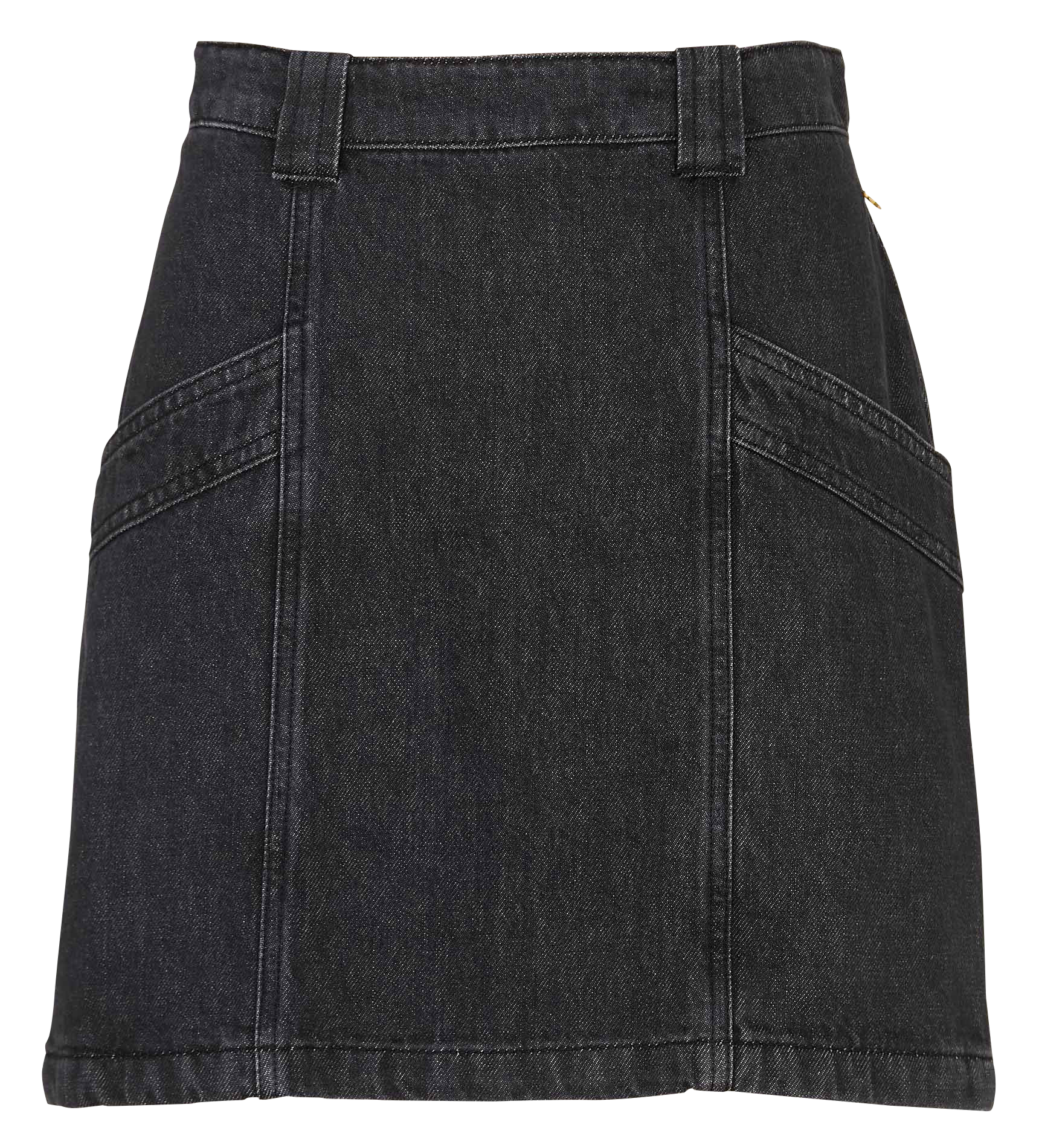 Short cotton denim skirt DES PETITS HAUTS Black