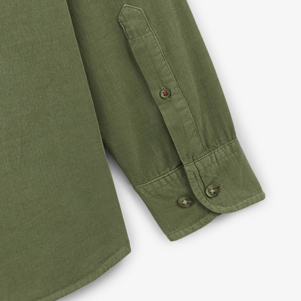 Solid velvet long-sleeve shirt Green