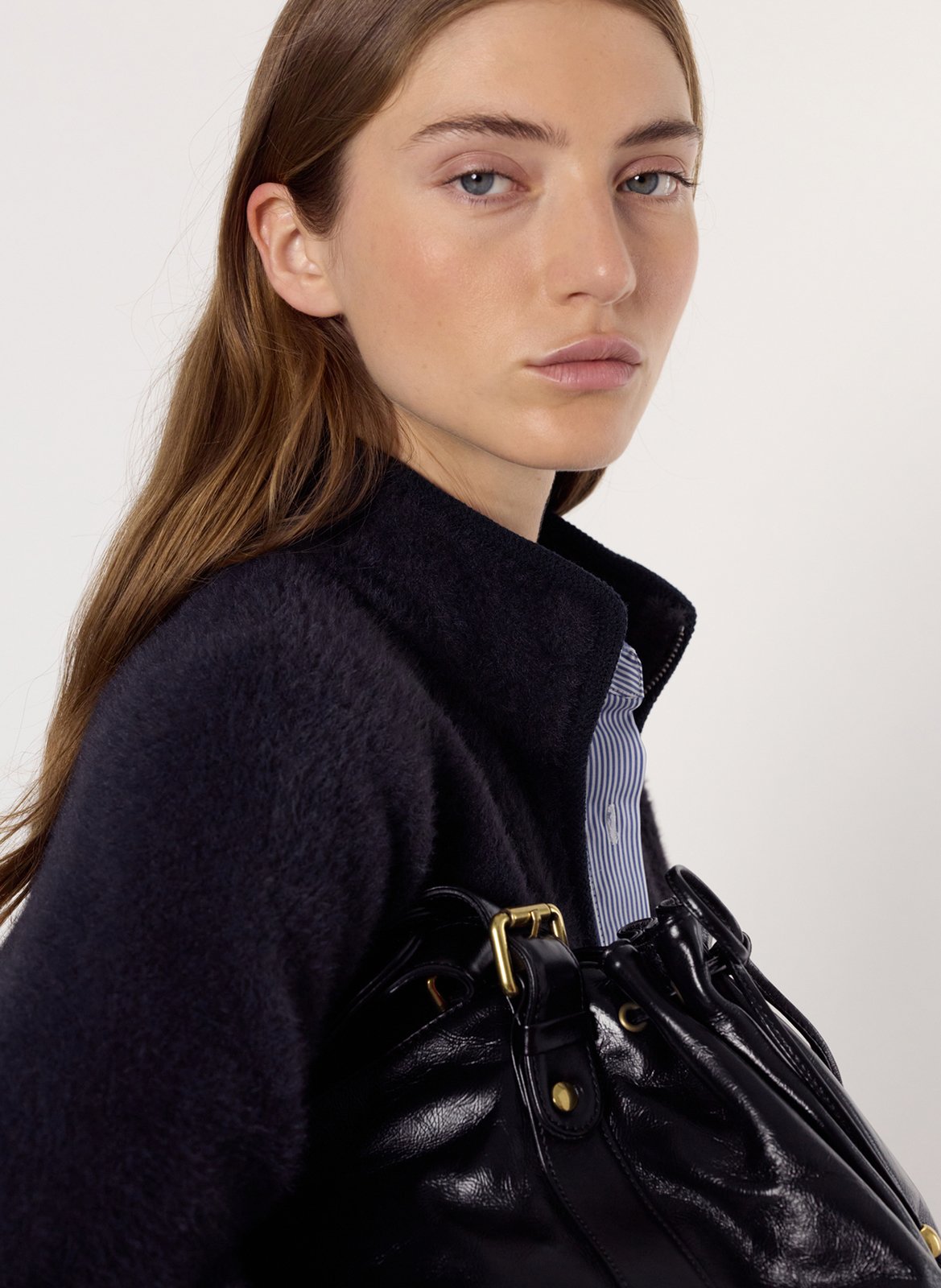 High-neck jacket GERARD DAREL Grey