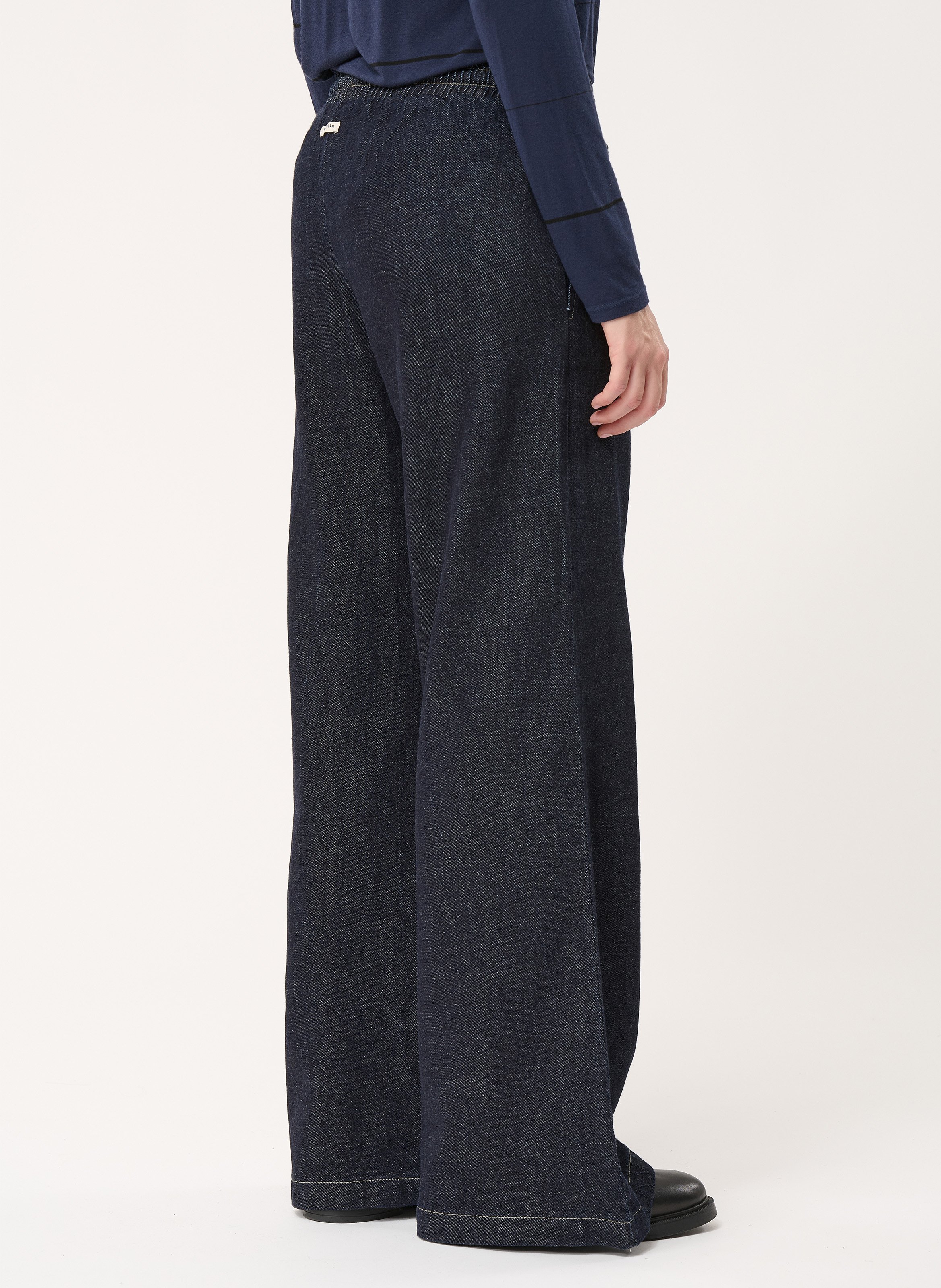 Pantalon large en denim de coton HUMILITY Bleu