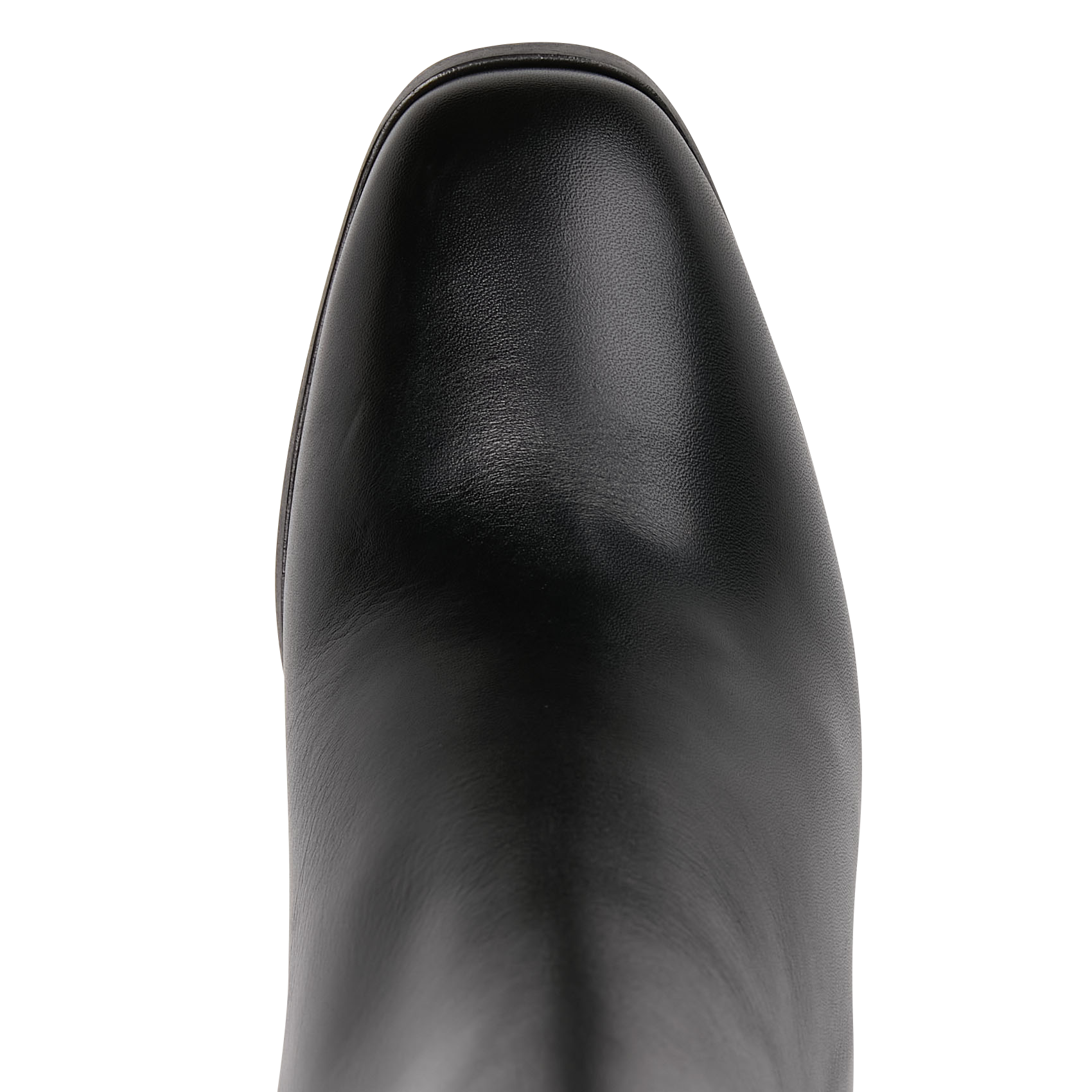 Effen leren enkellaarzen met textuur MAISON TOUFET Zwart