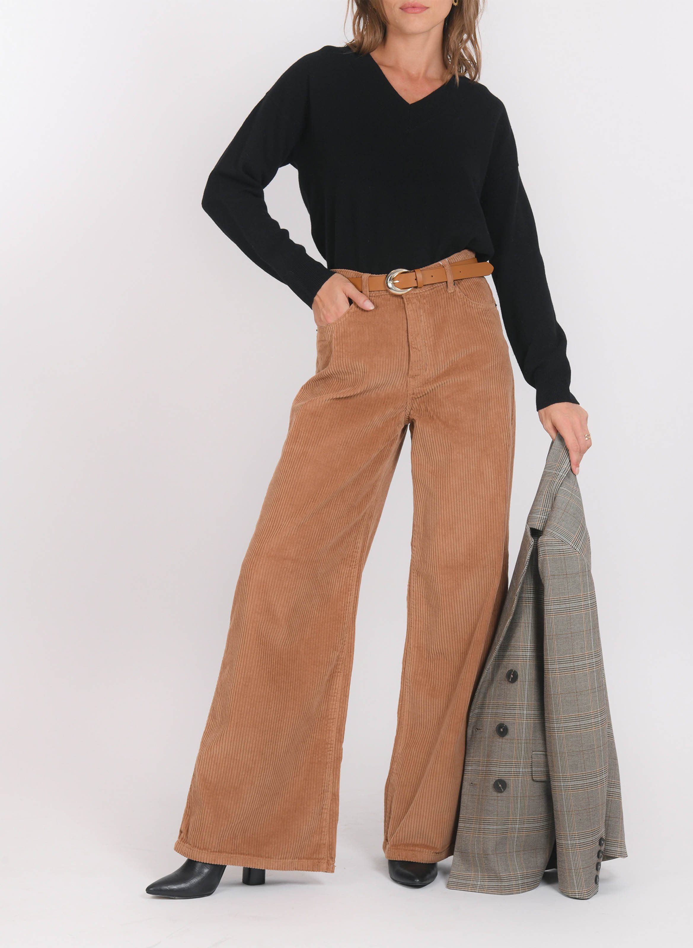 Weiter Pullover aus Wolle und Kaschmir mit V-Ausschnitt KOOKAI Schwarz