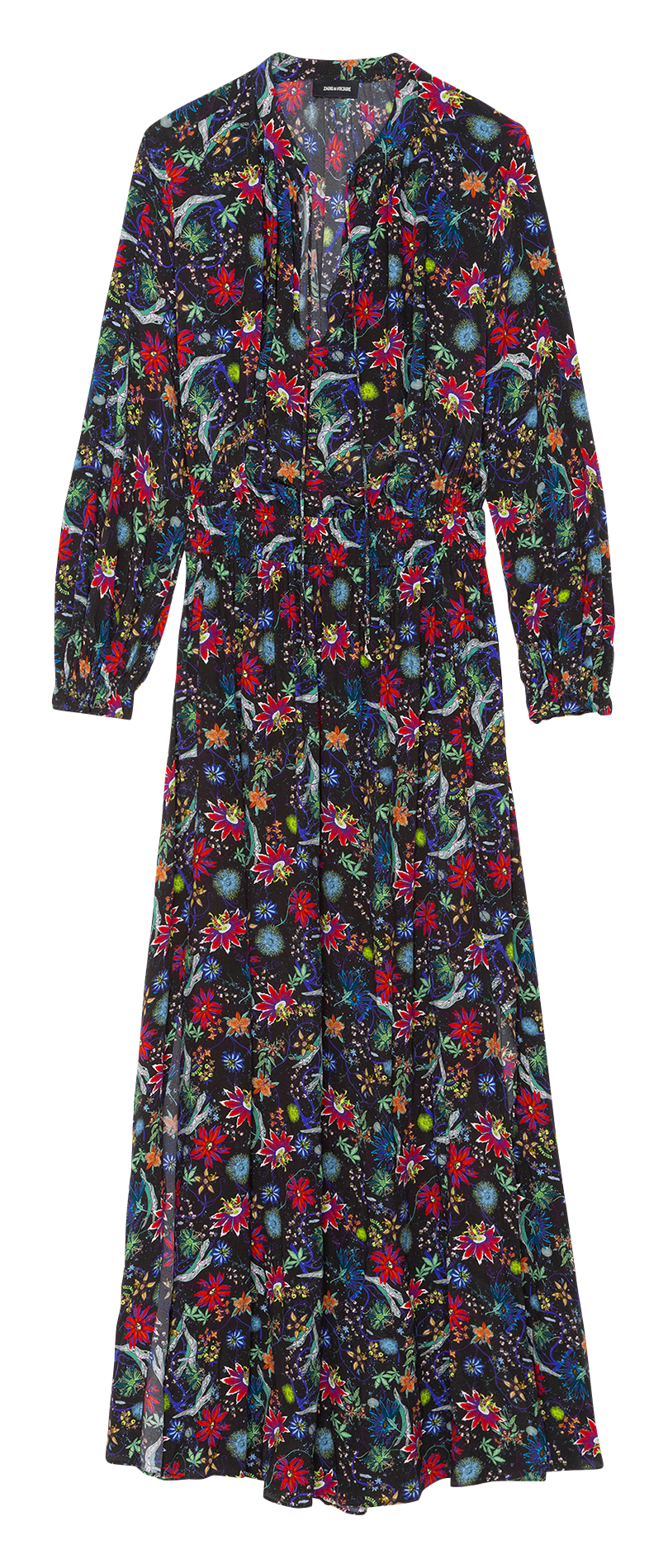 Robe longue ample fleurie ZADIG&VOLTAIRE Bleu