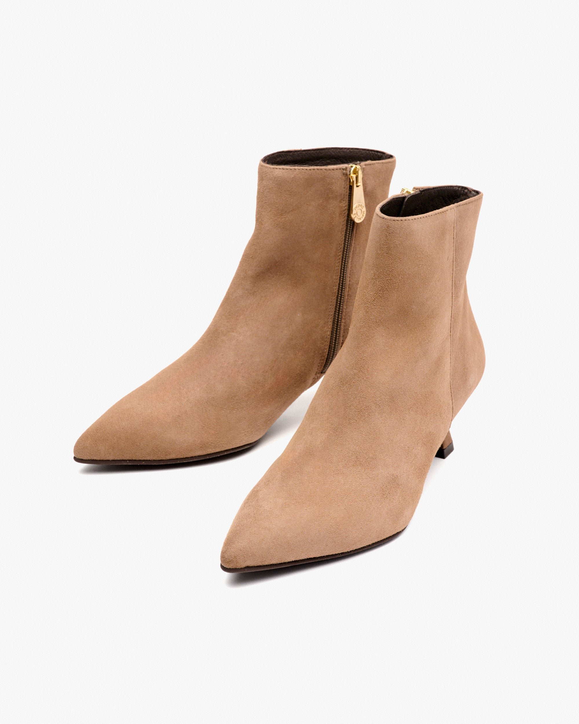 Brown suede heeled ankle boots PEDRO MIRALLES Brown