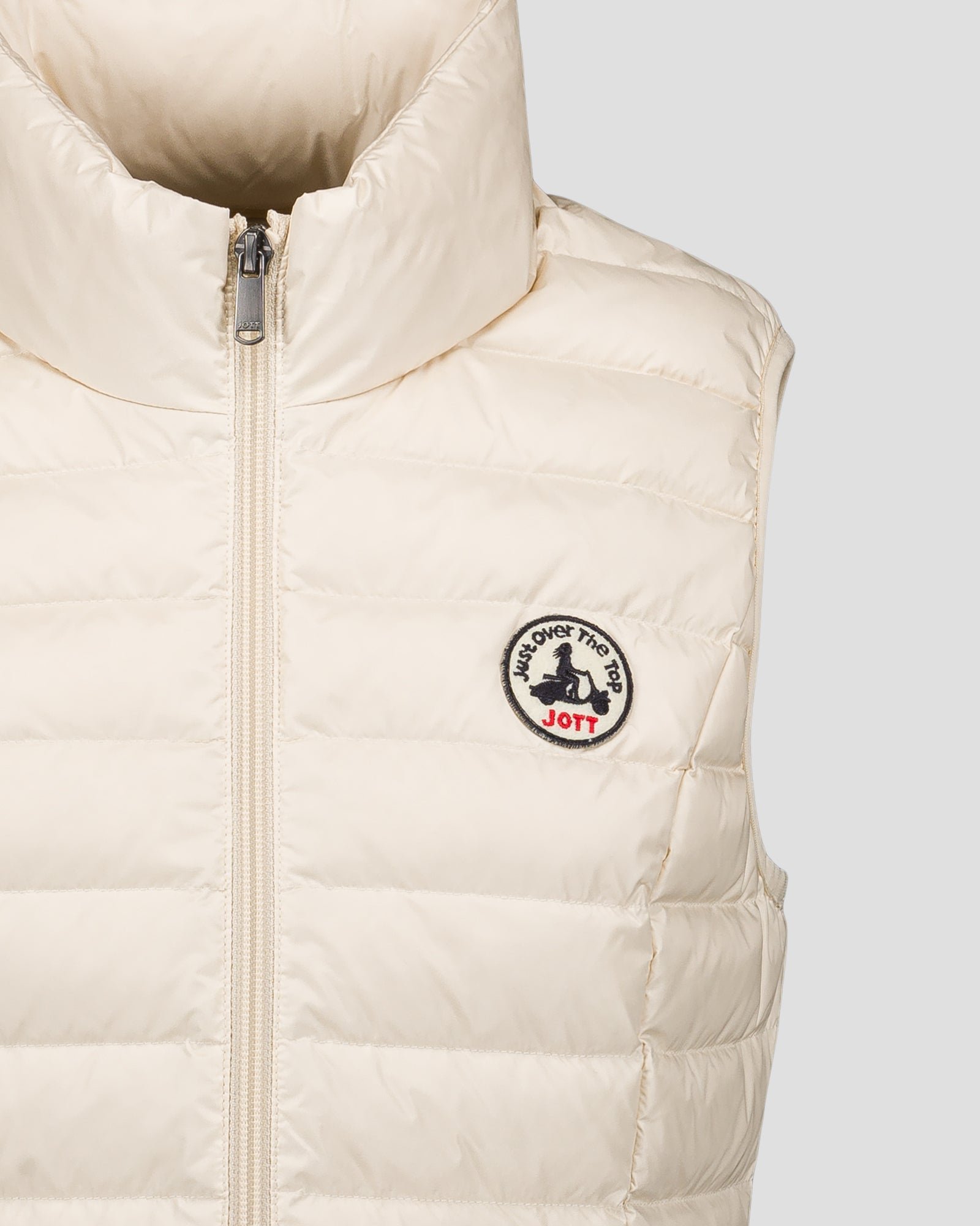 Sleeveless lightweight down vest seda White