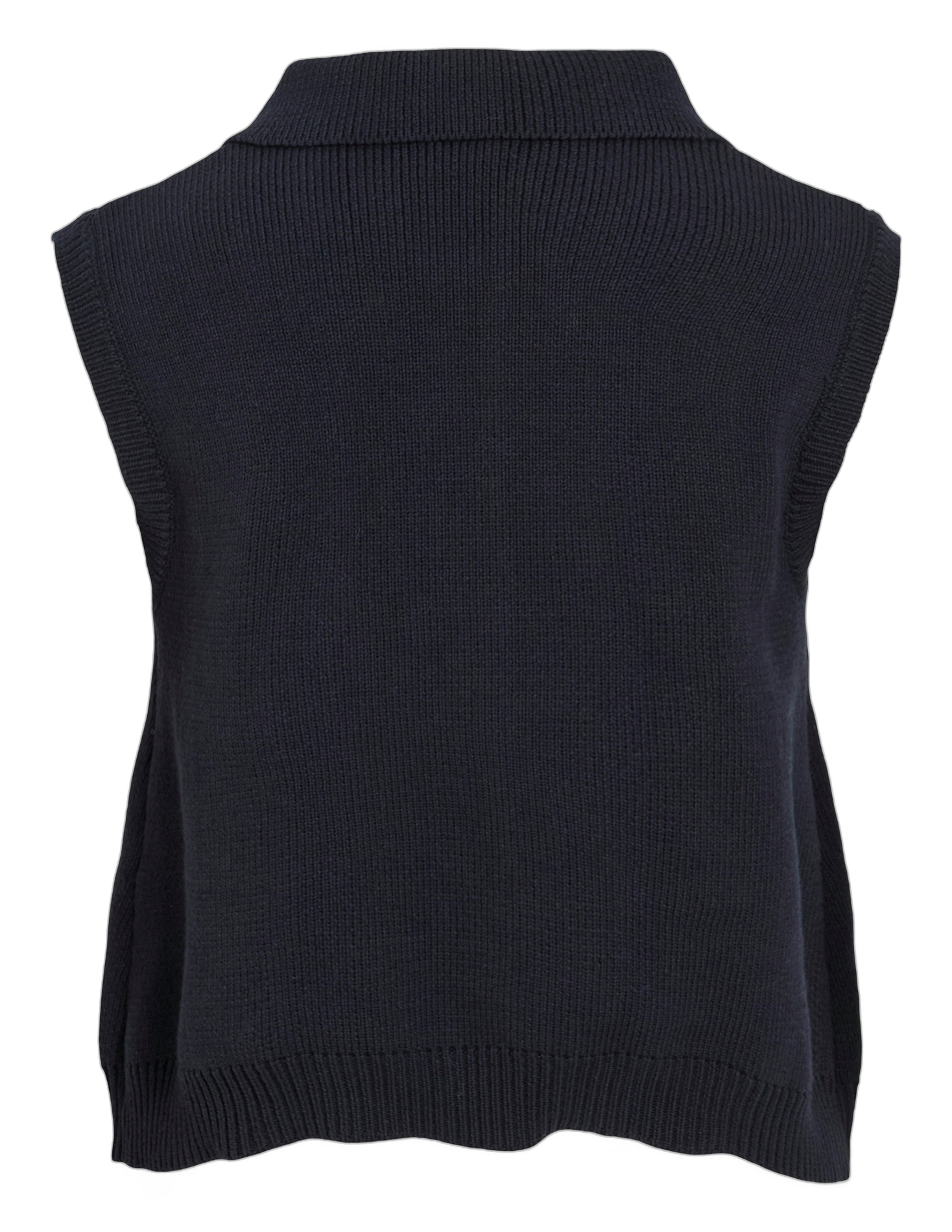 Vest met klassieke kraag - katoenblend VILA Blauw