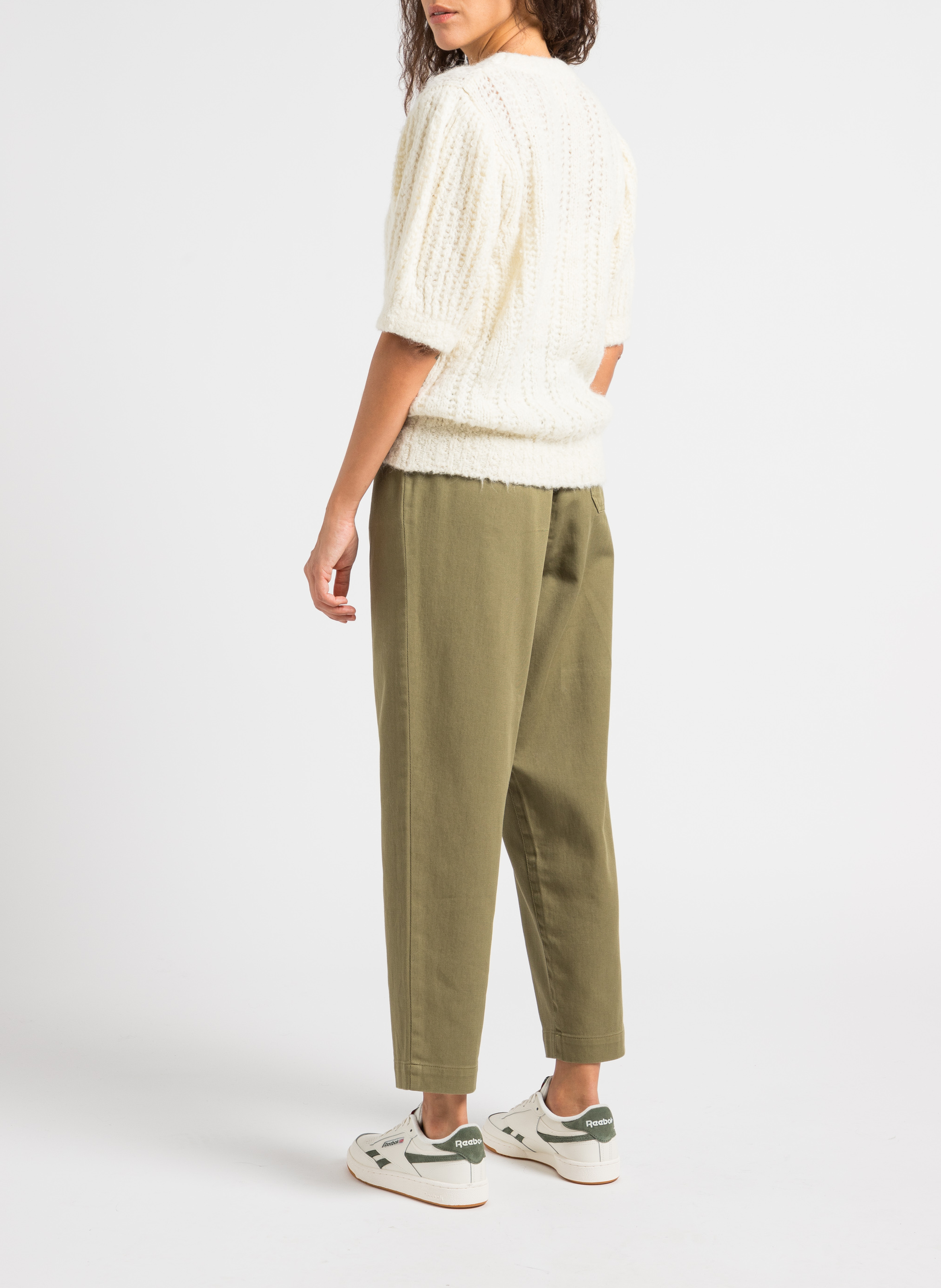 Pull col rond en laine mélangée  BELLEROSE Beige