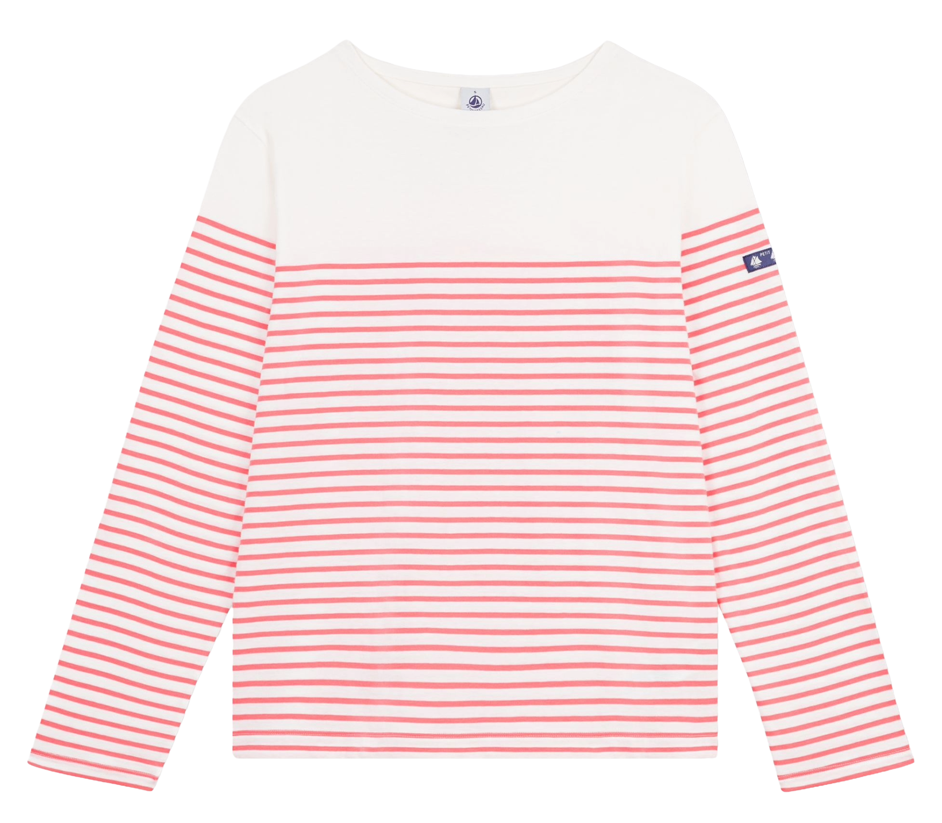 Gestreiftes Baumwoll-T-Shirt PETIT BATEAU Rosa