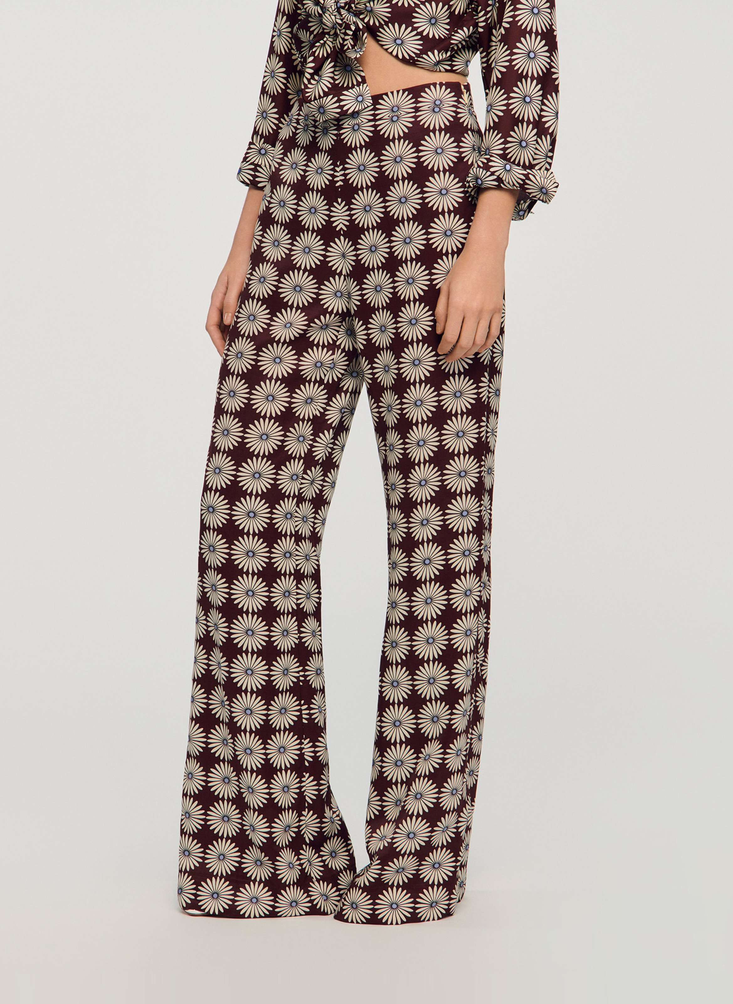 Pantalon droit imprimé SANDRO Bleu