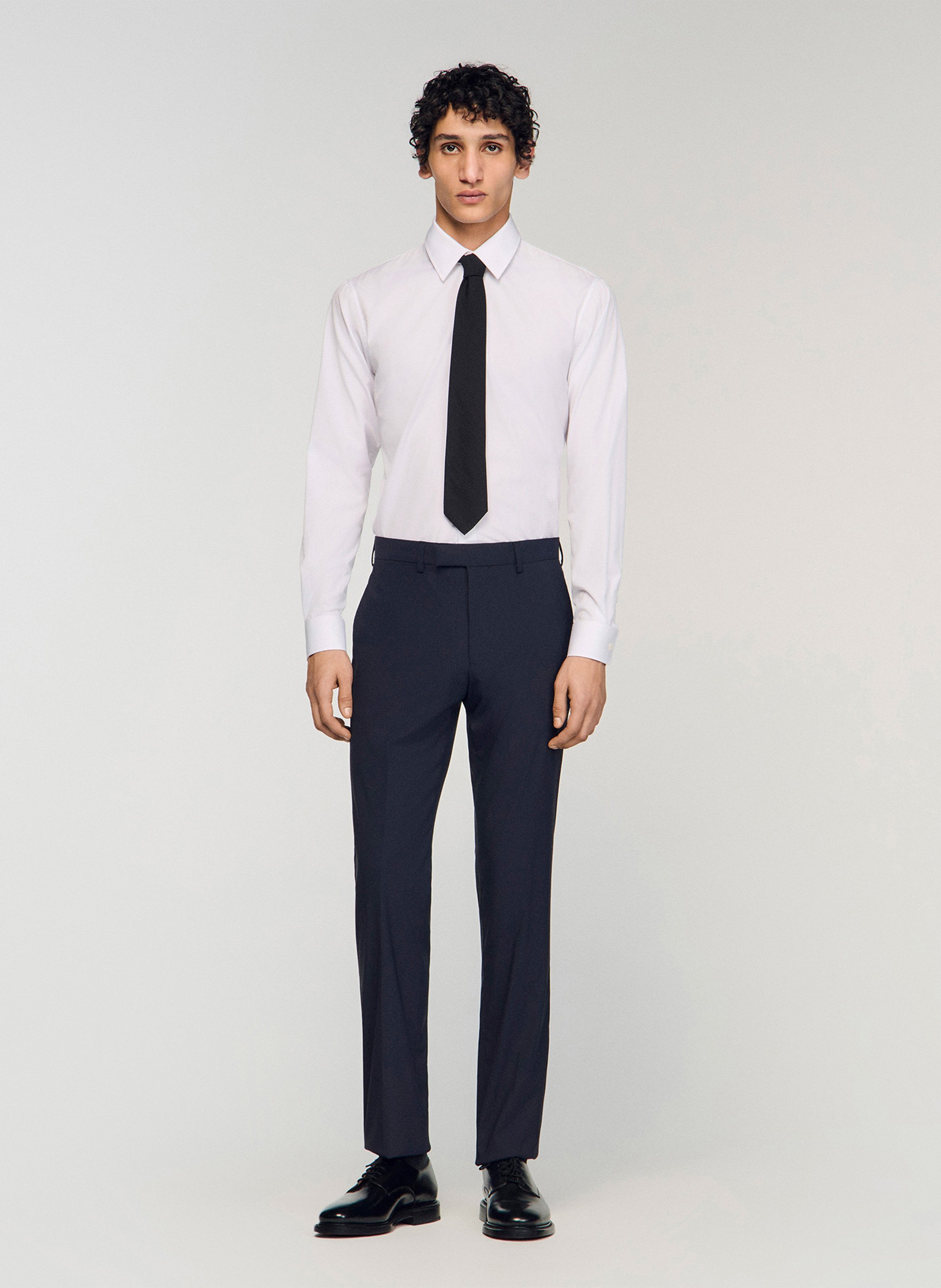 Pantalon de costume en laine mélangée SANDRO Blauw