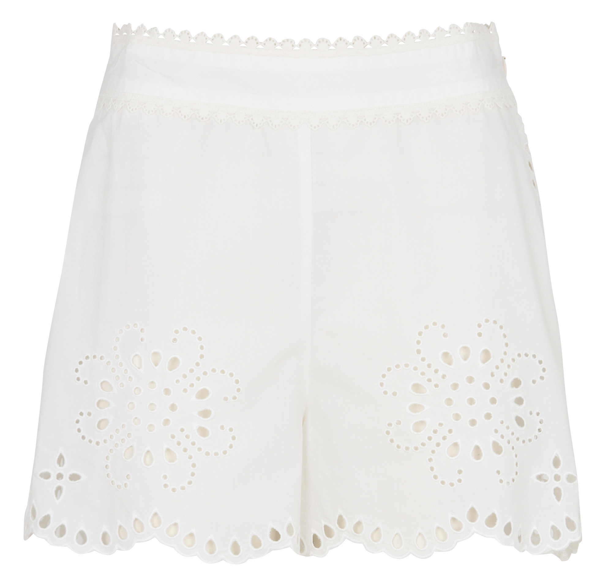 Short droit en coton brodé PETITE MENDIGOTE Beige