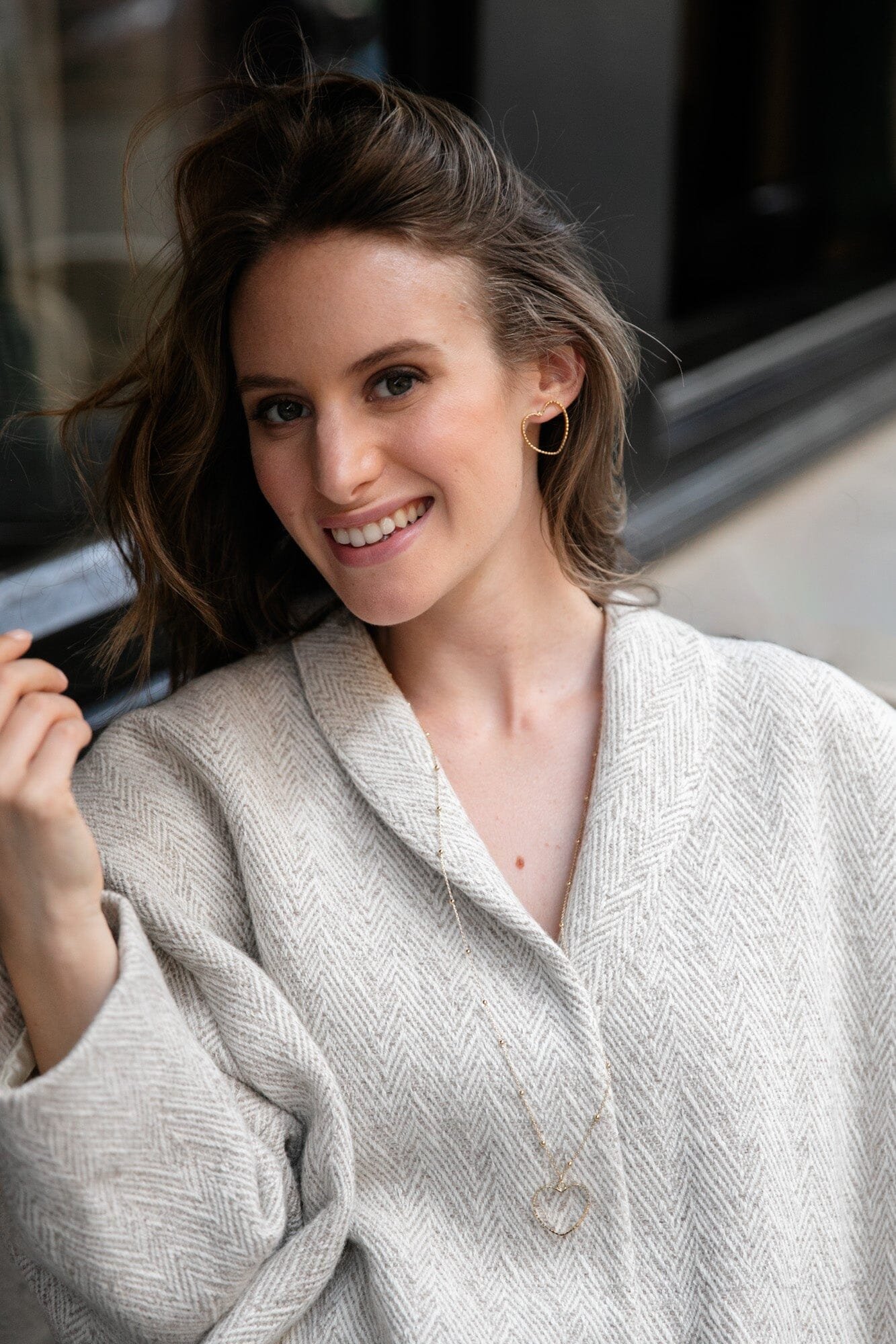 Silver-plated heart pendant Golden