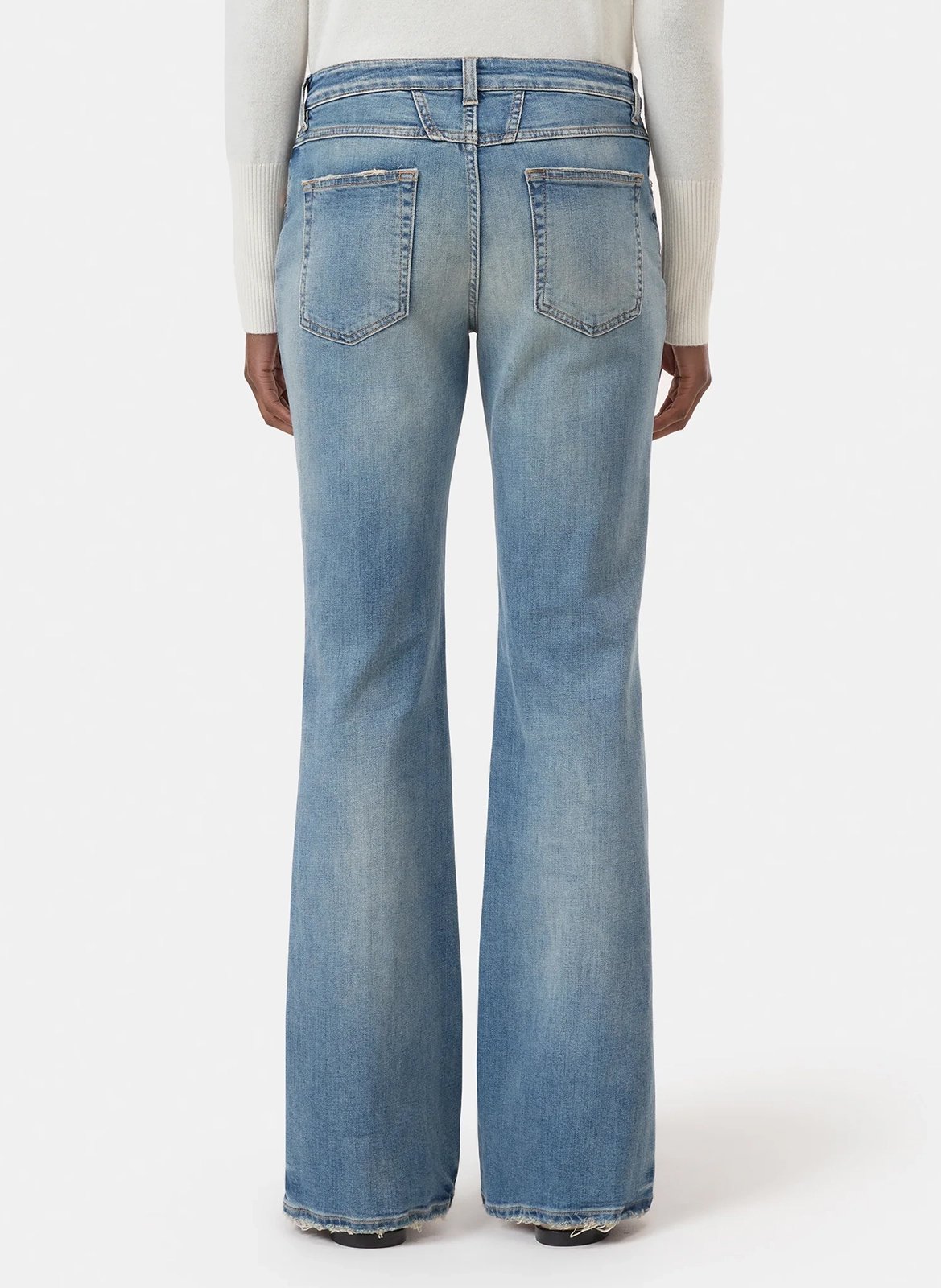 Jean droit en coton mélangé CLOSED Bleu