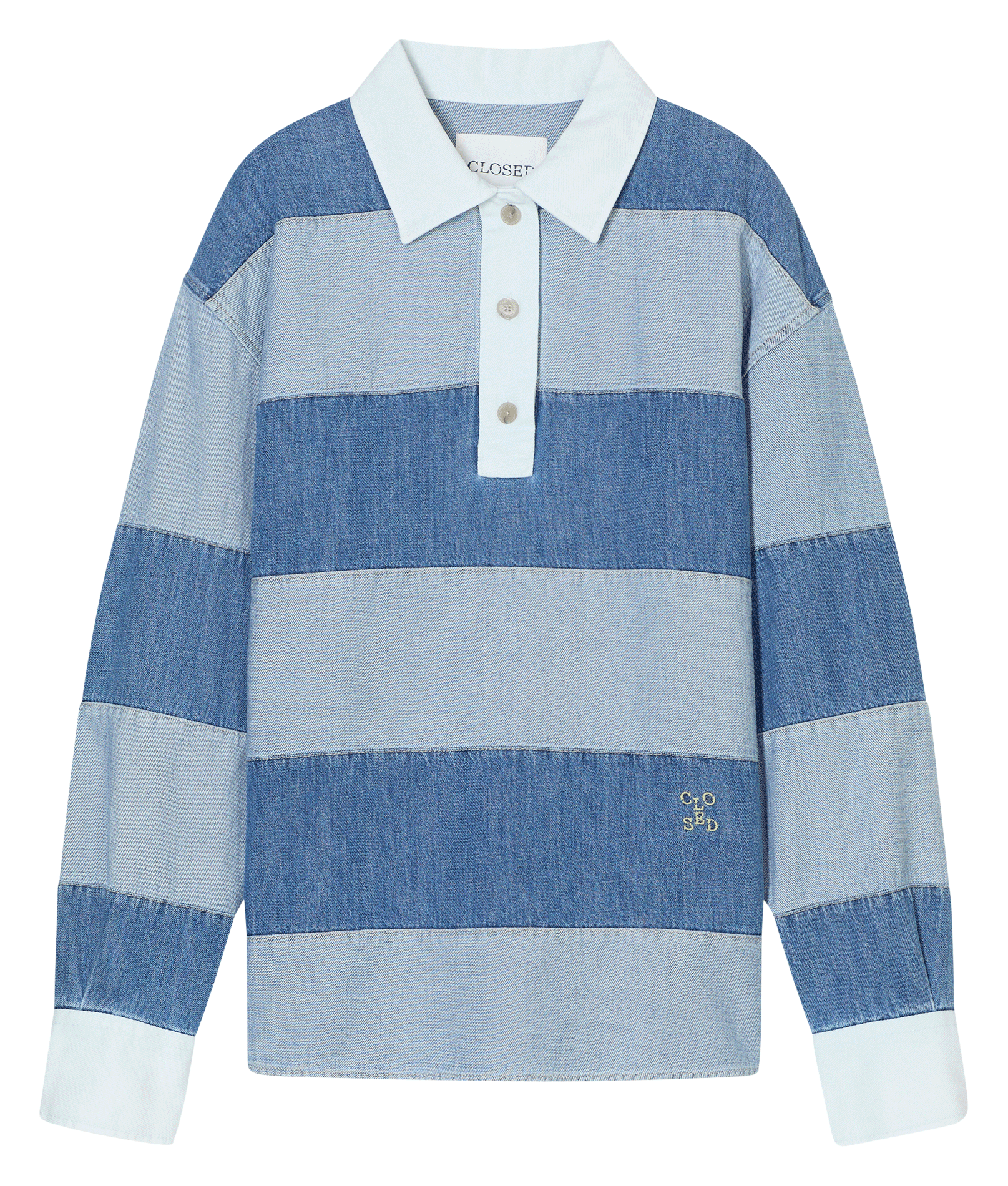 Eastham long-sleeved polo shirt CLOSED Blue