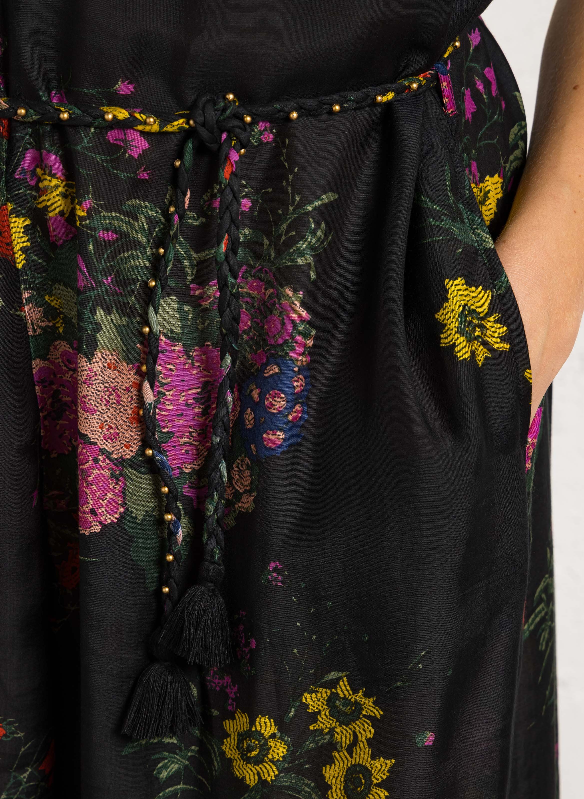 Oversized katoenen vest met haakwerk en transparante bewerkte stof MES DEMOISELLES Veelkleurig