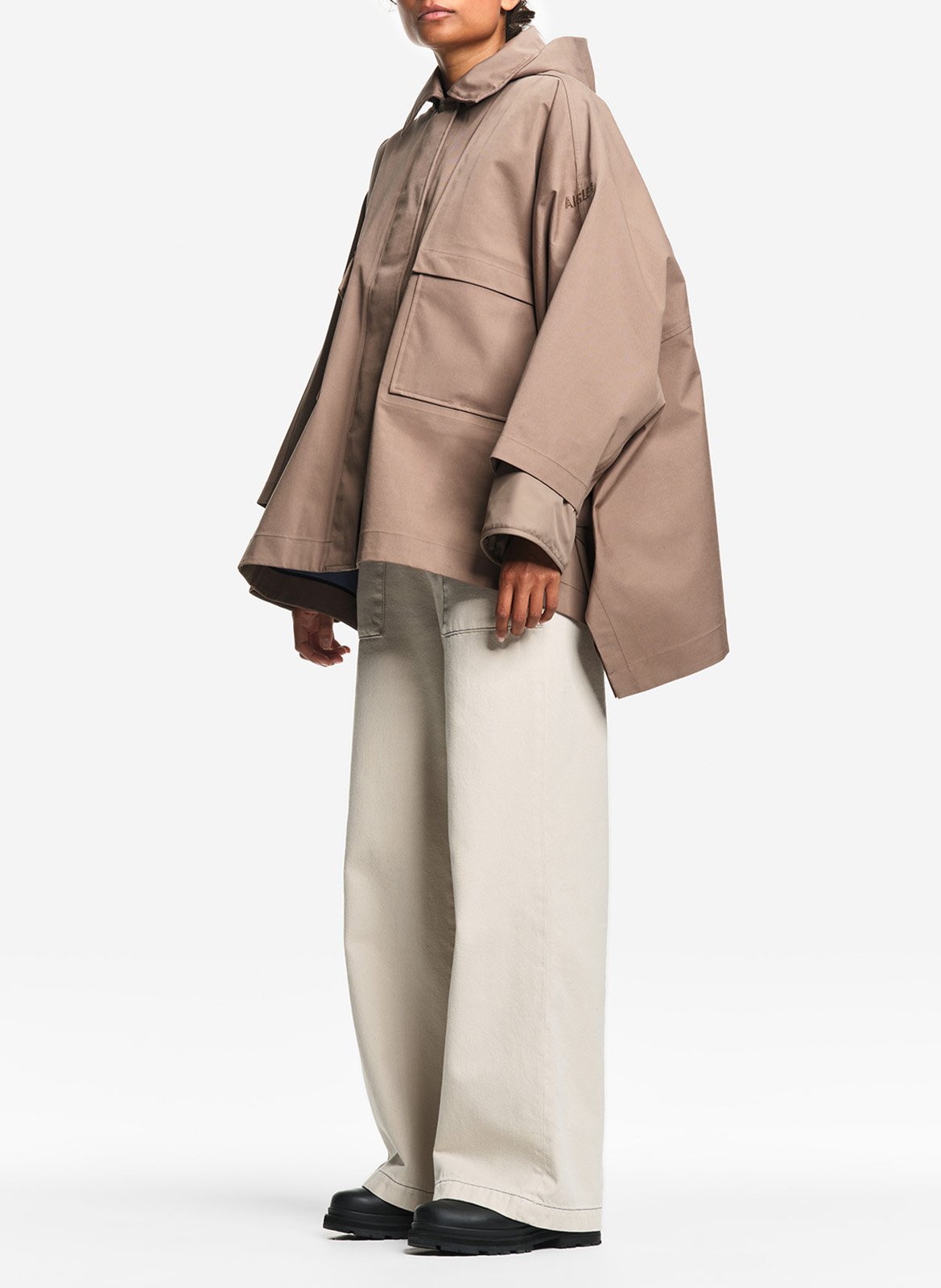 Cotton-blend coat with classic collar AIGLE Brown