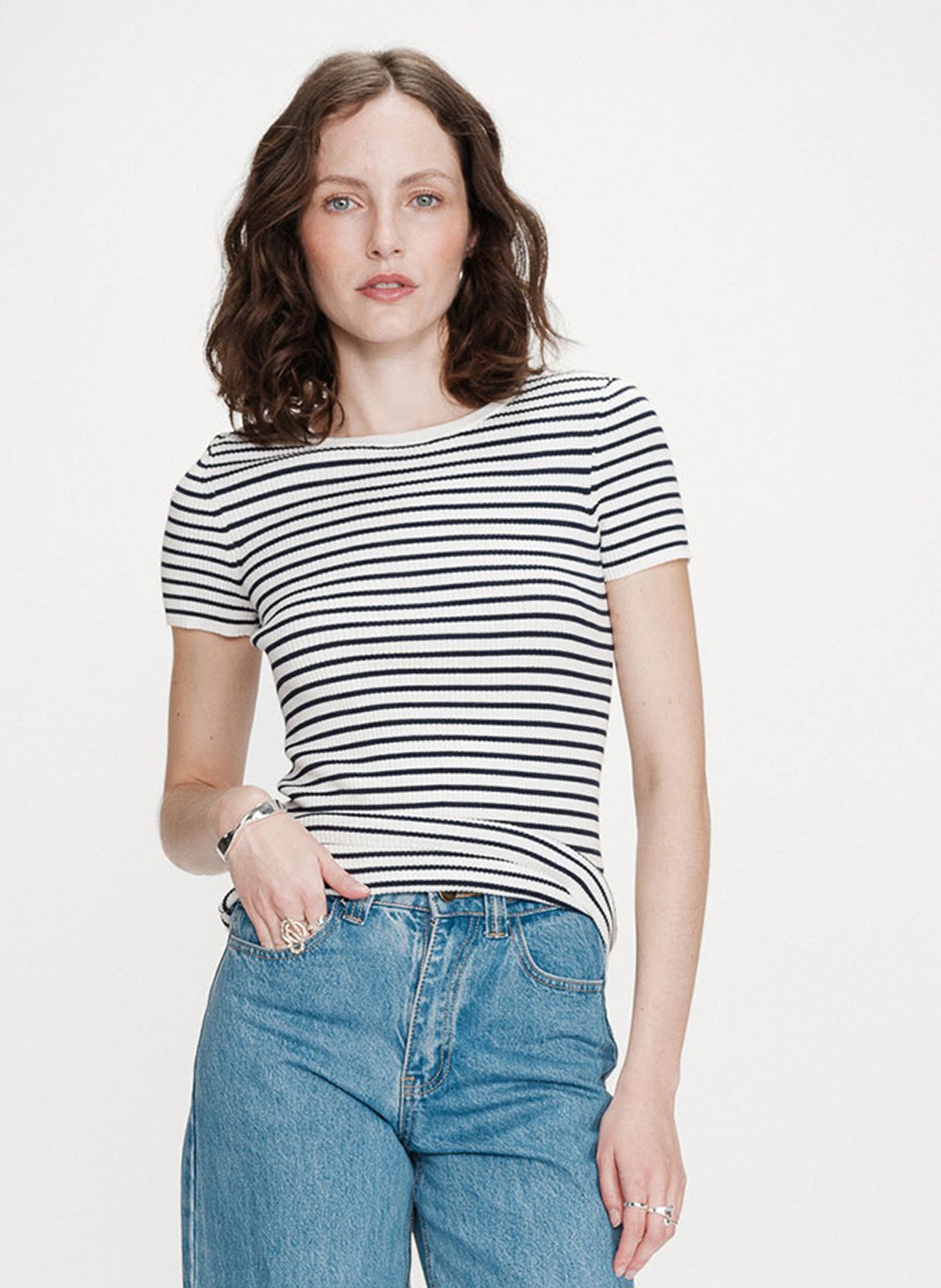 Tee-shirt col rond  GRACE ET MILA Bleu