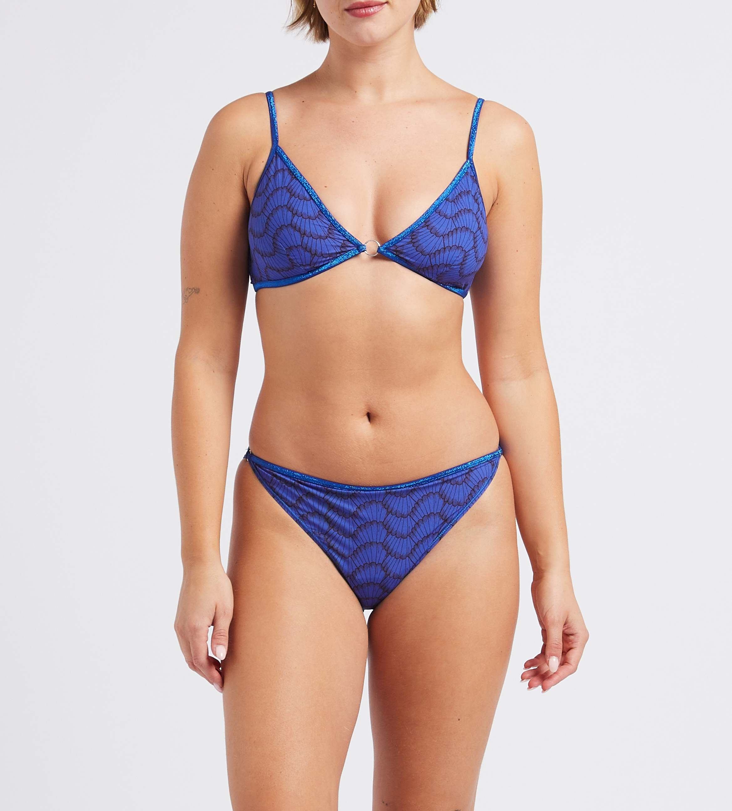 Slip mit Print LA NOUVELLE Blau