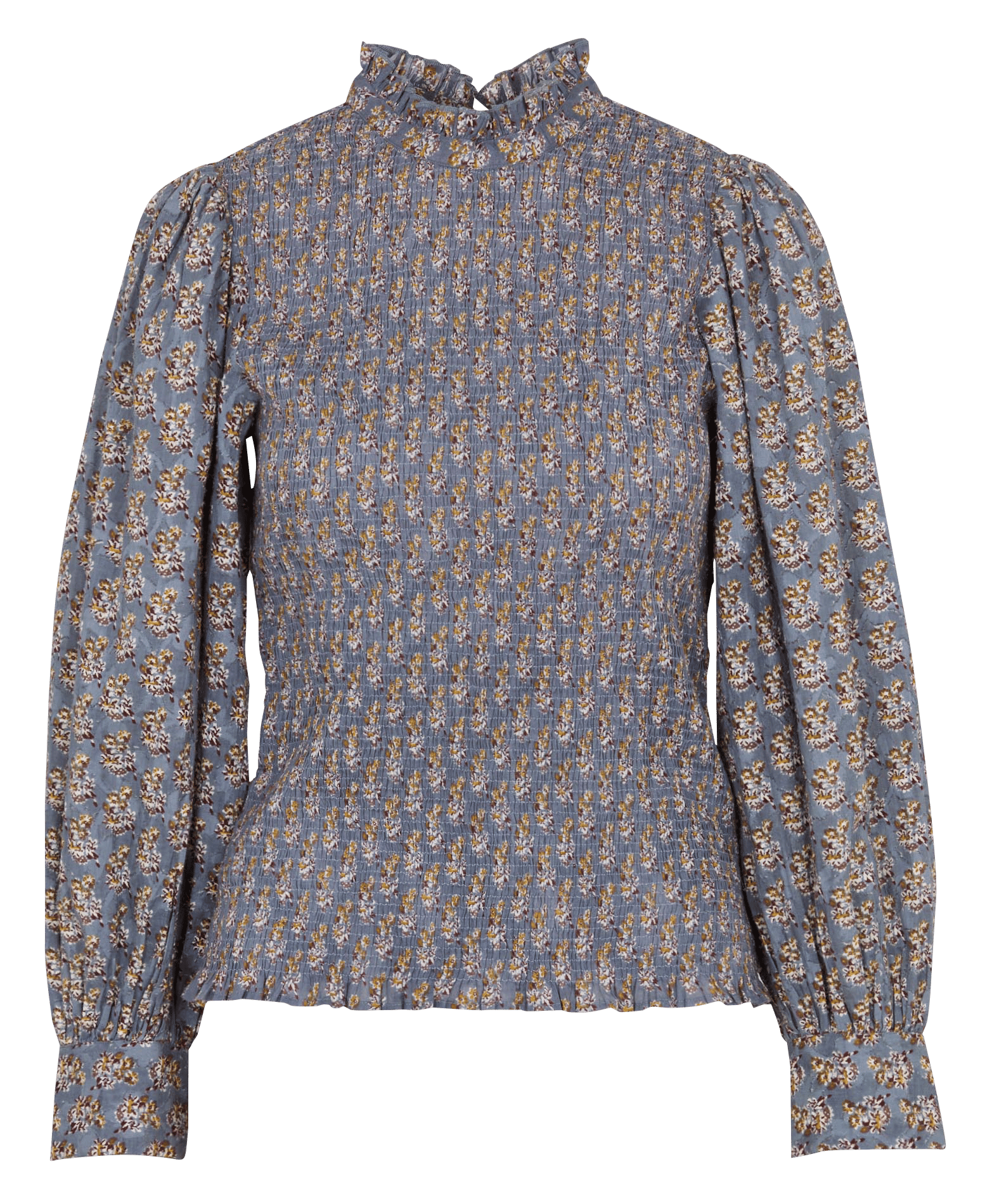 Fitted cotton top ANTIK BATIK Blue