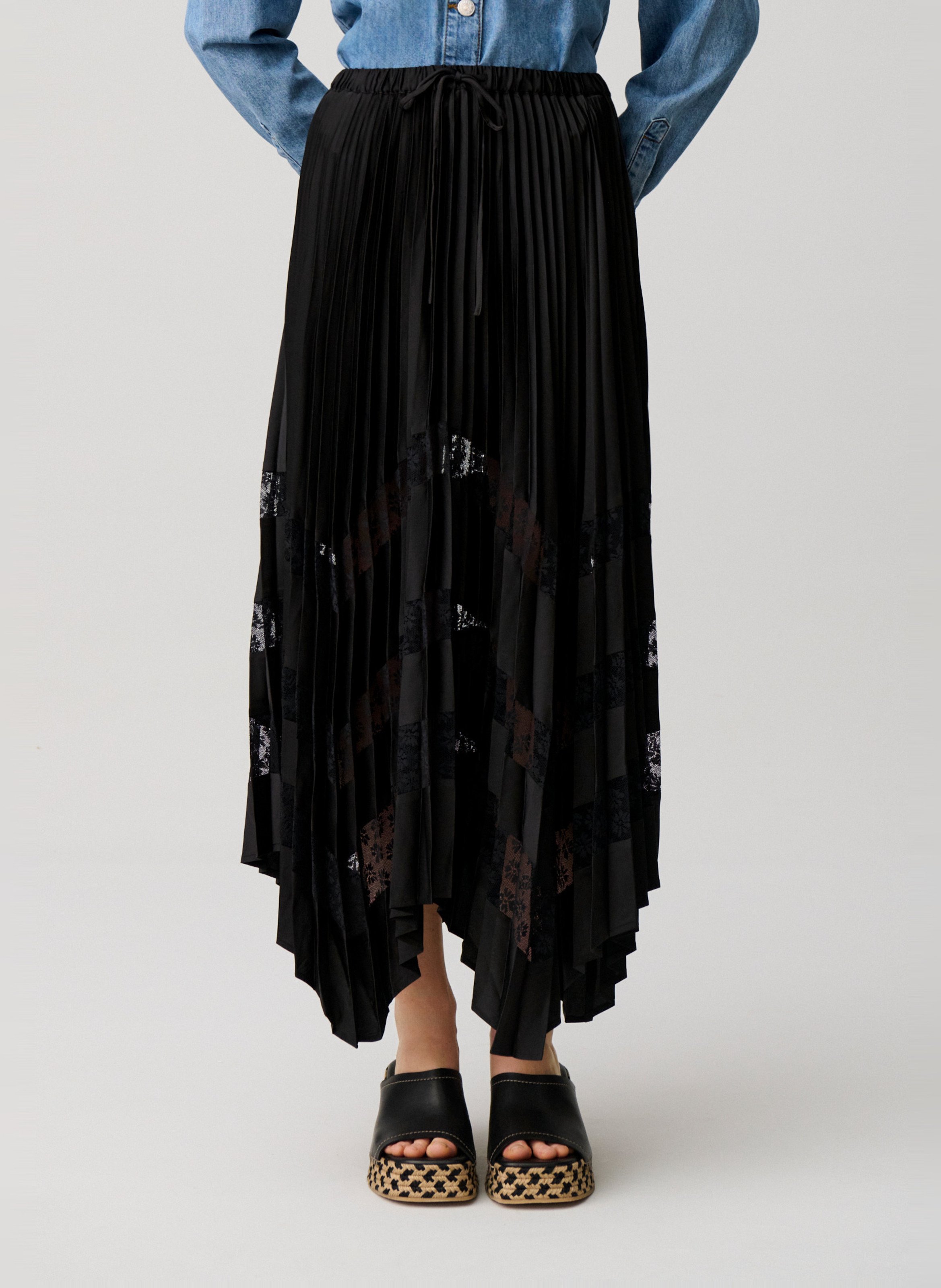 Jupe longue plissée CLAUDIE PIERLOT Noir