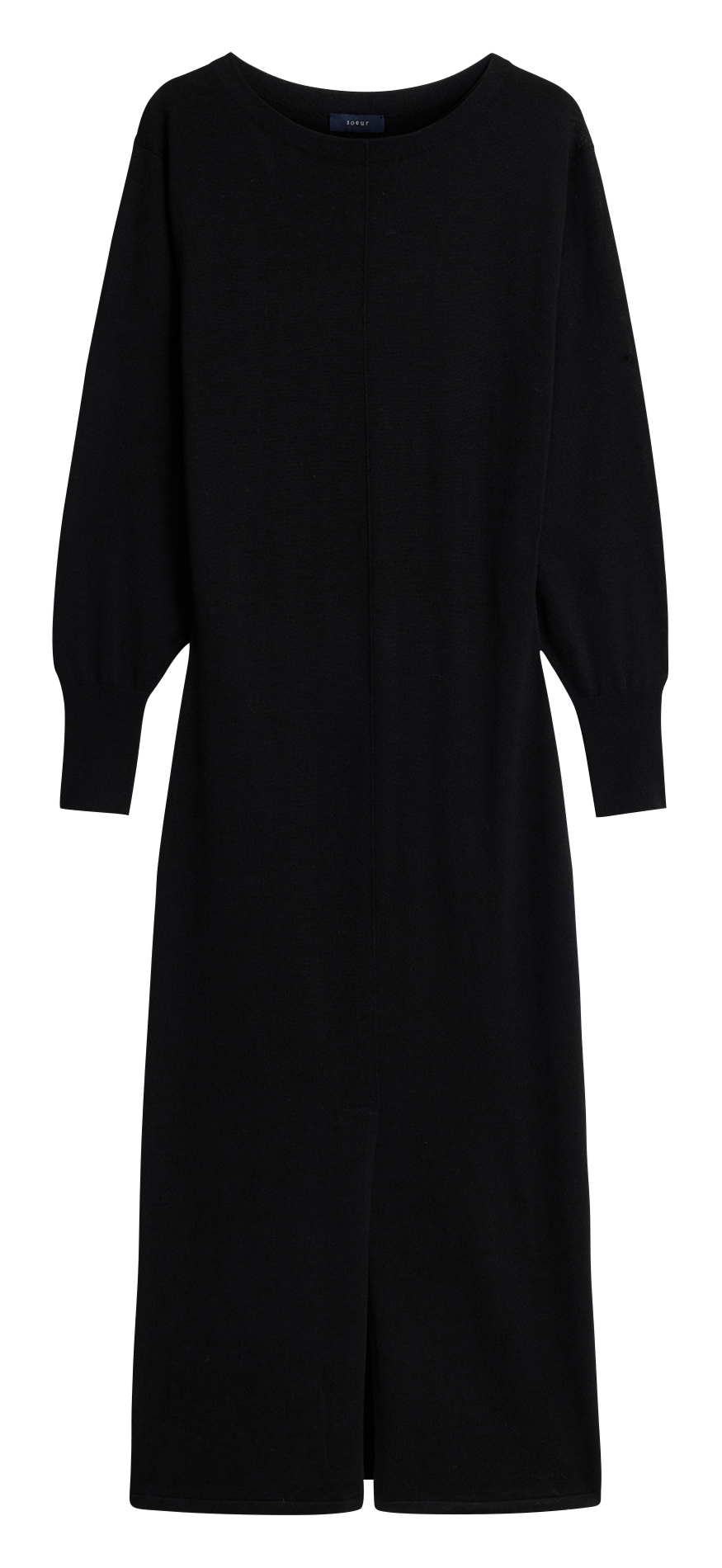 Long wool dress SOEUR Black