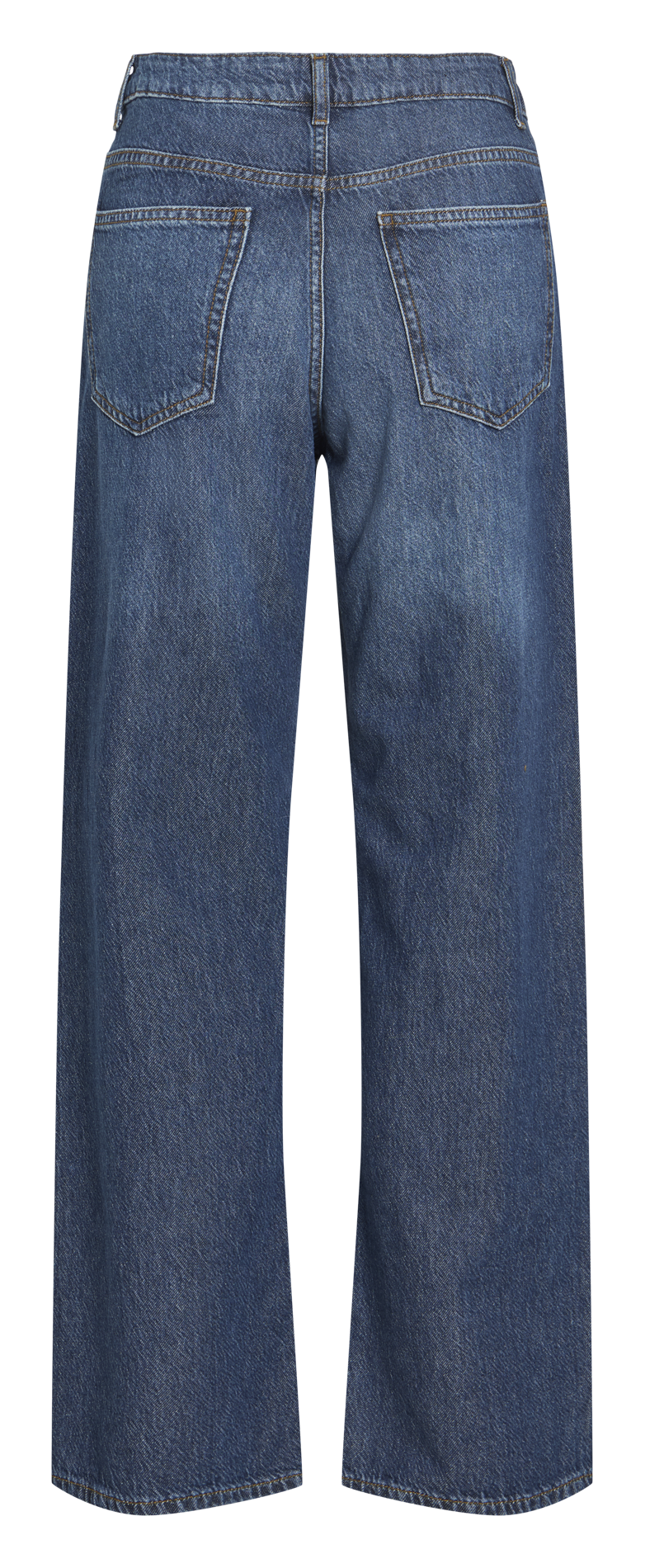 Einfarbige Straight-Jeans mit hohem Bund VILA Blau