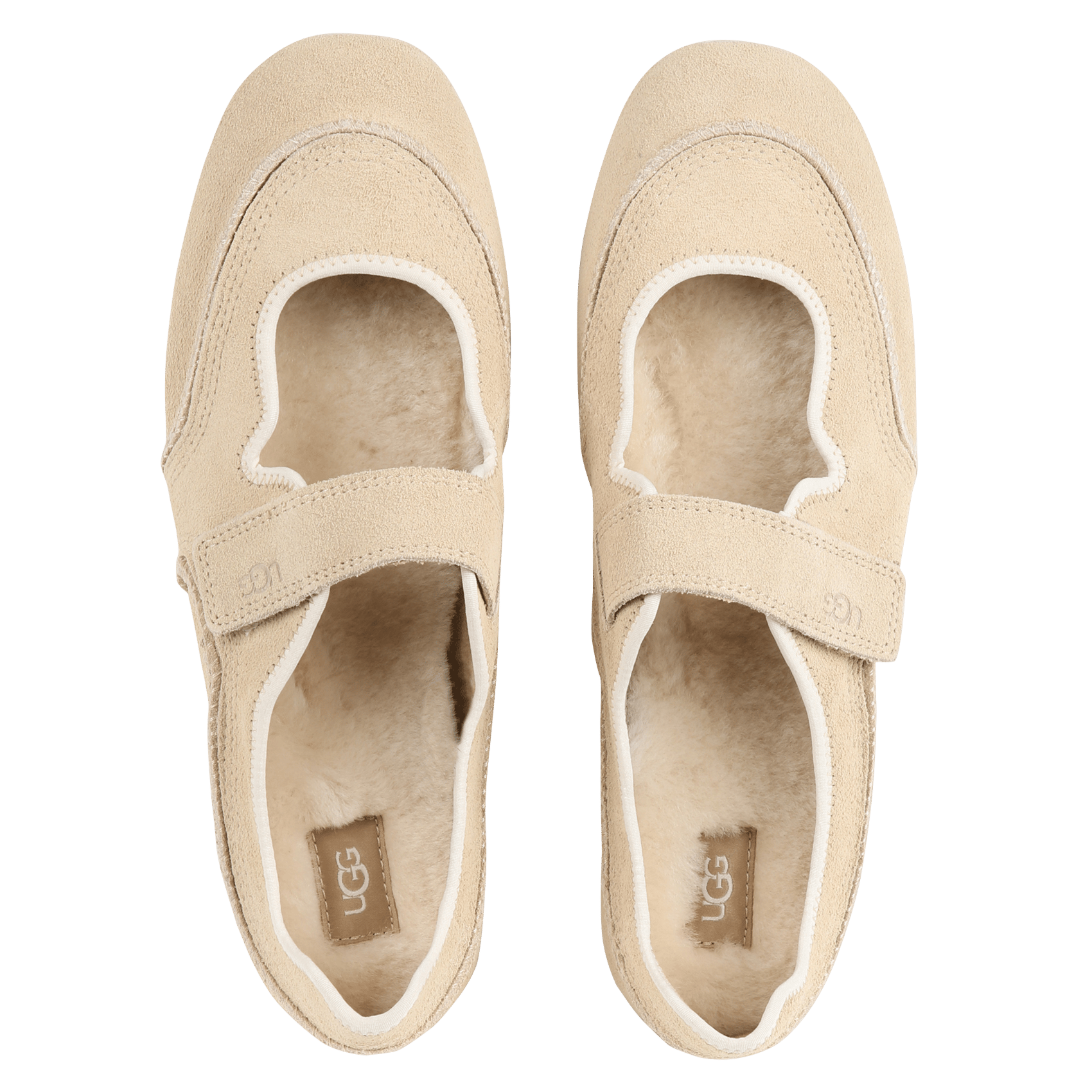 Offene Sneakers aus gemischtem Leder | Beige UGG Damen