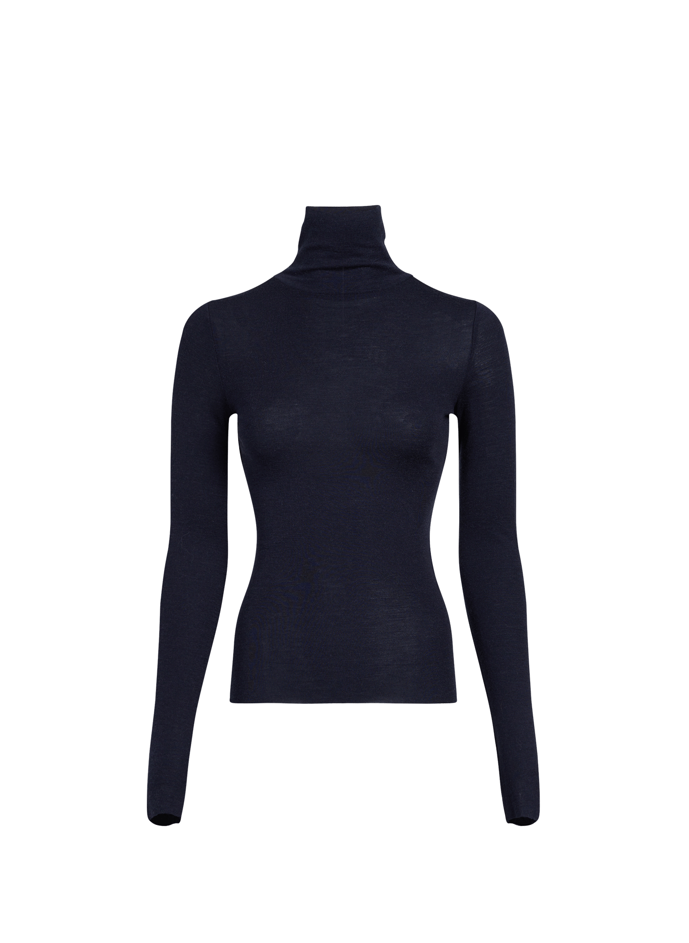 Plain wool turtleneck sweater with bouclé knit SAISON 1865
