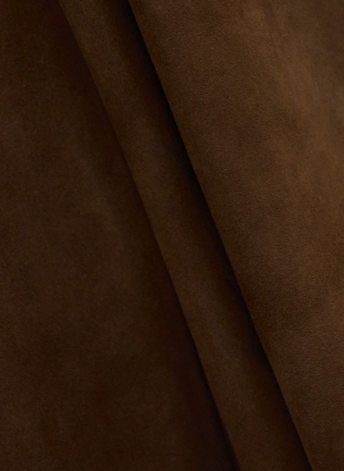 Jupe midi asymétrique en cuir BA&SH Marron